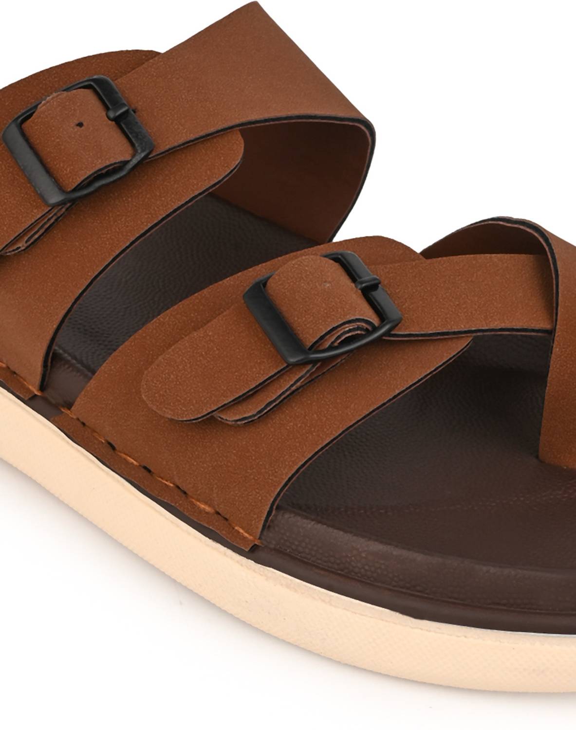 VEEFOX Men Brown Sandals - Image 5