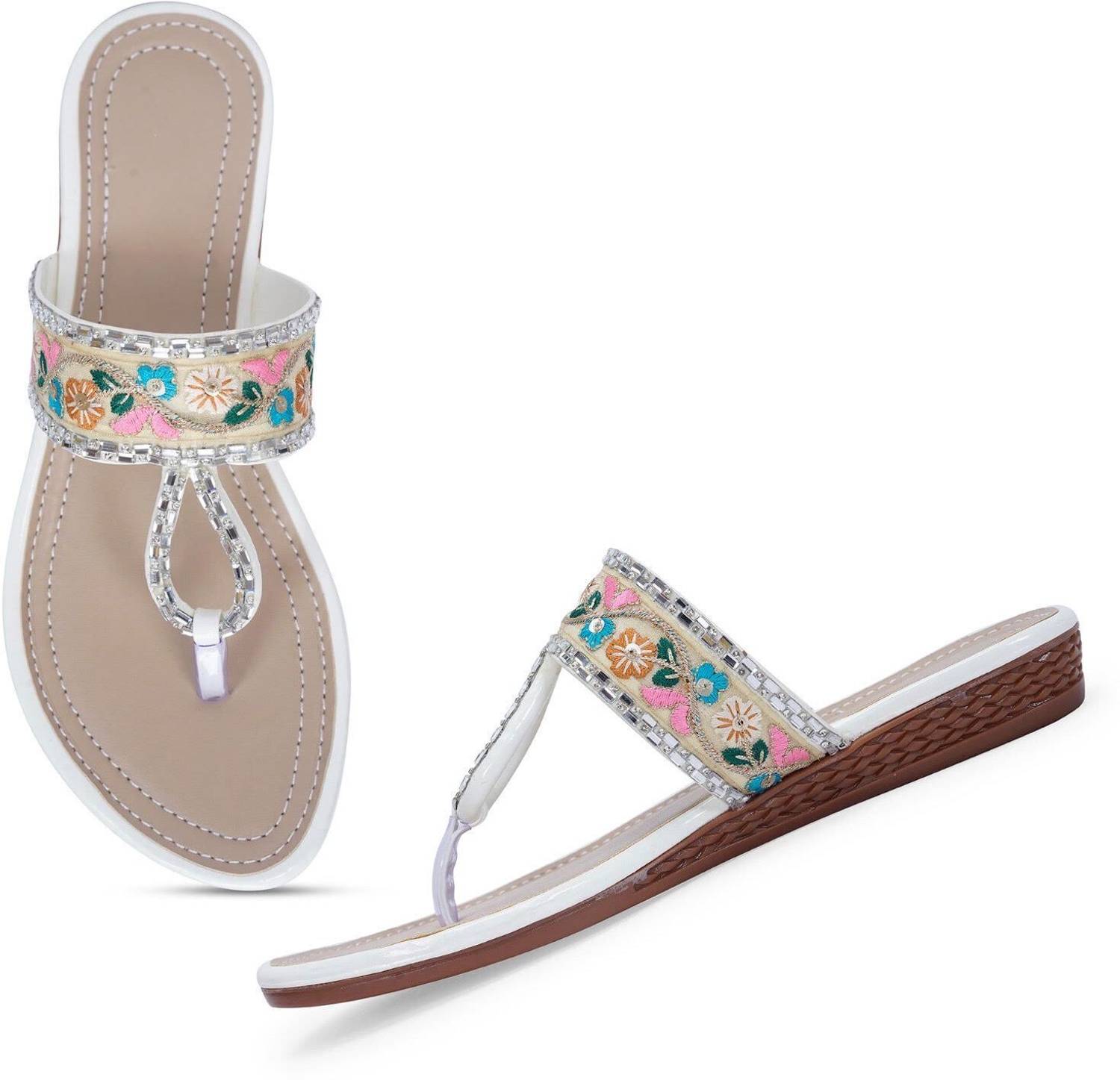 ARBAJ ENTERPRISES Women Flats Sandal (Blue , 7)