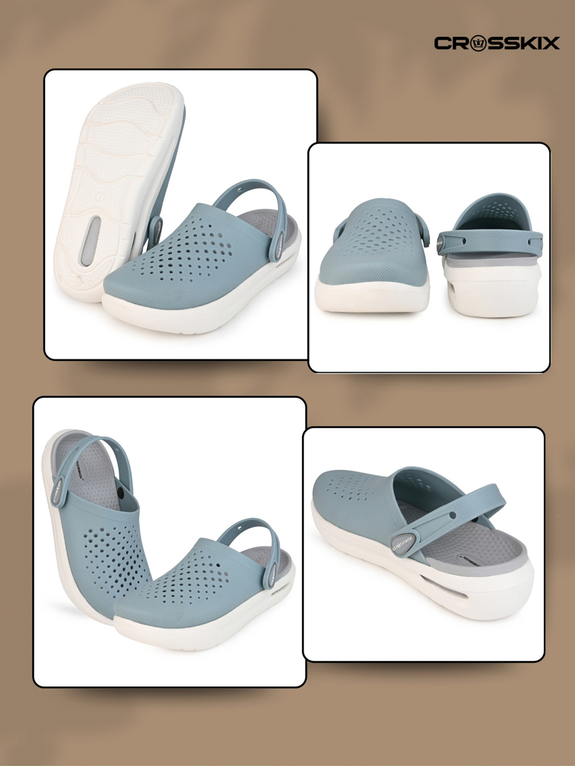 Image of Crosskix AeroComfort 2.0 Men's Lightweight Sport Clogs,Breathable EVA with Arch Support Men Clogs