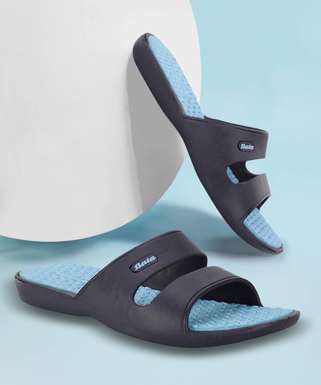 Bata Women Flats Sandal (Blue , 6)