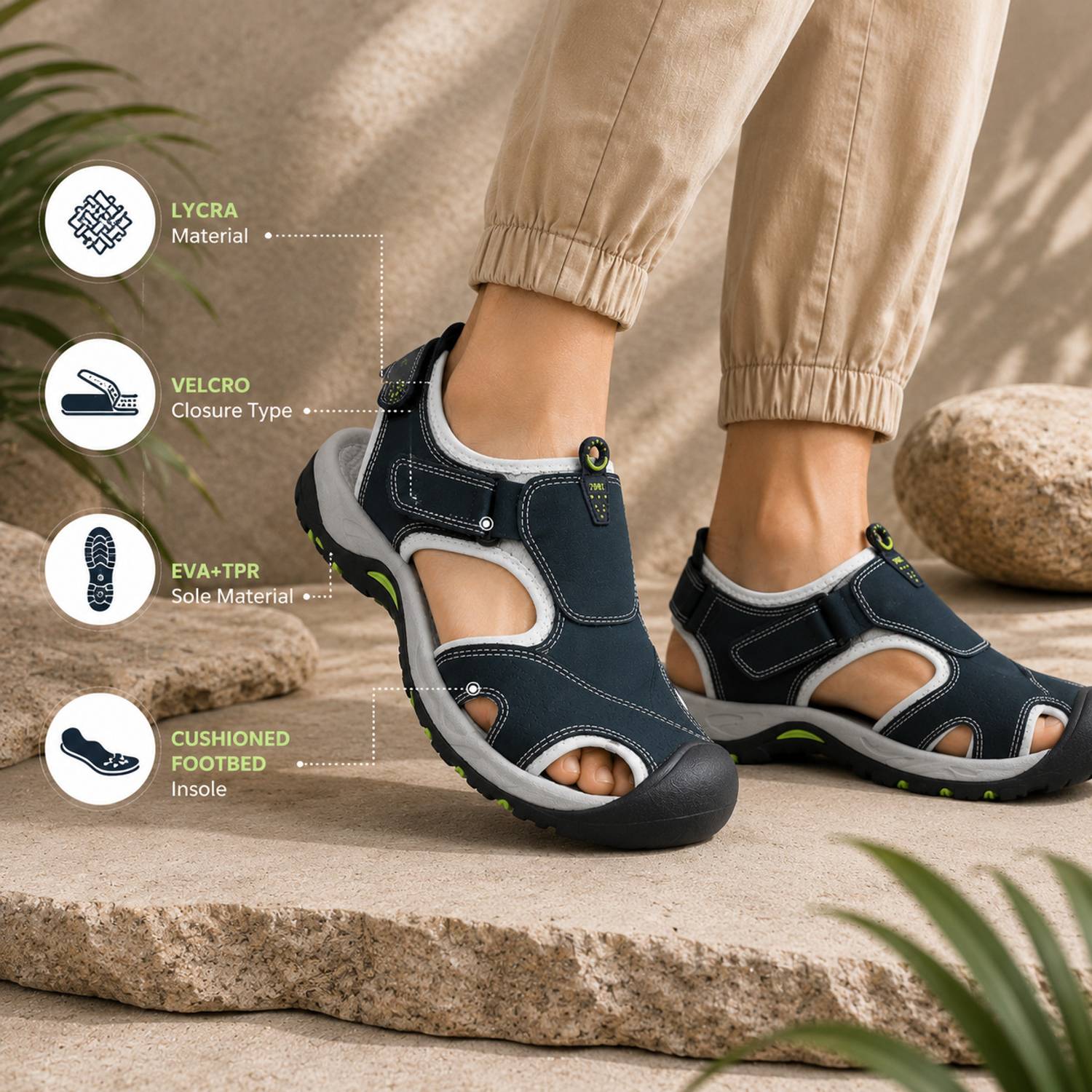 Fuel Men Blue Sandals - Image 3