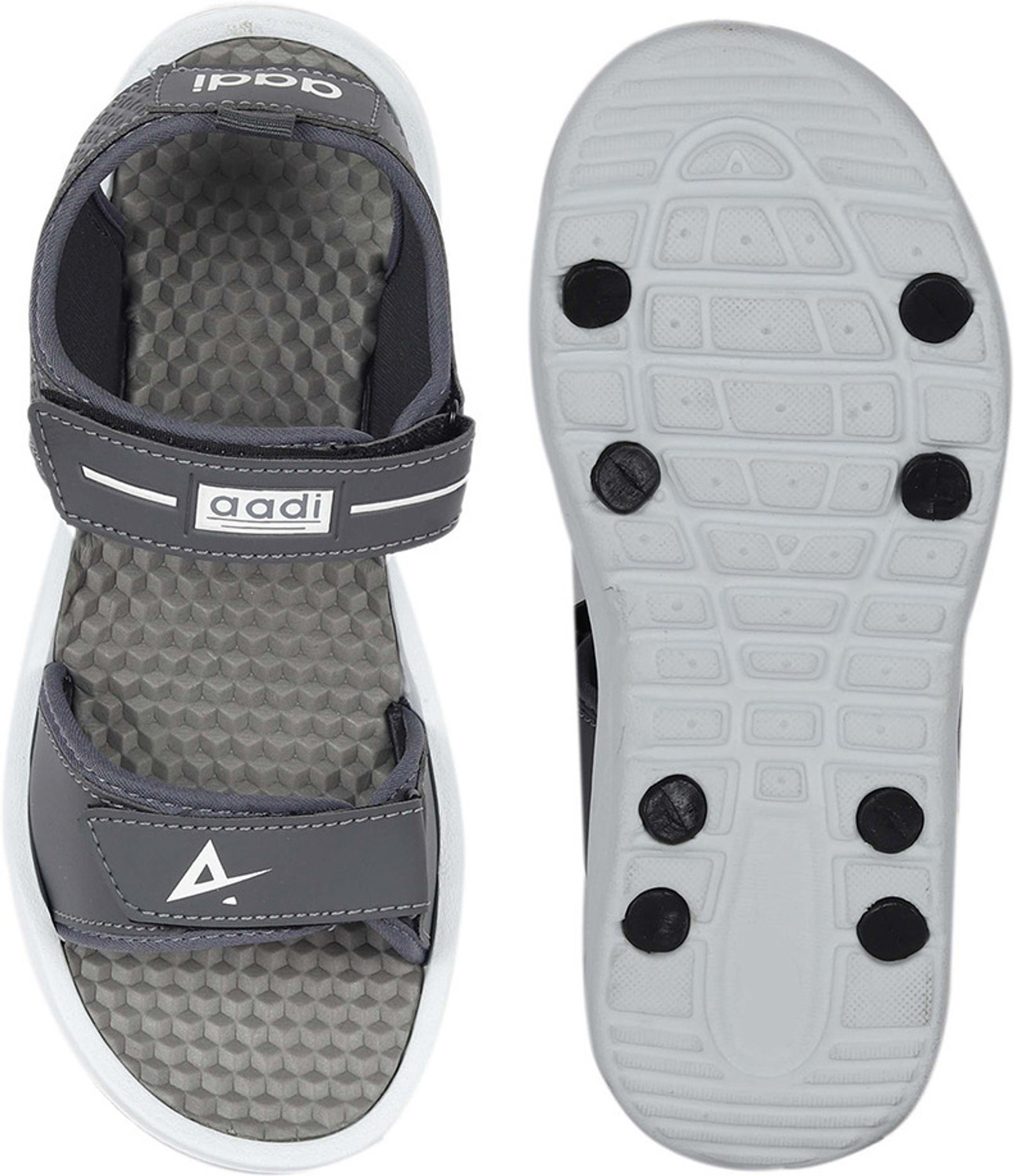 Image of aadi Men Sandal (Grey, 8)