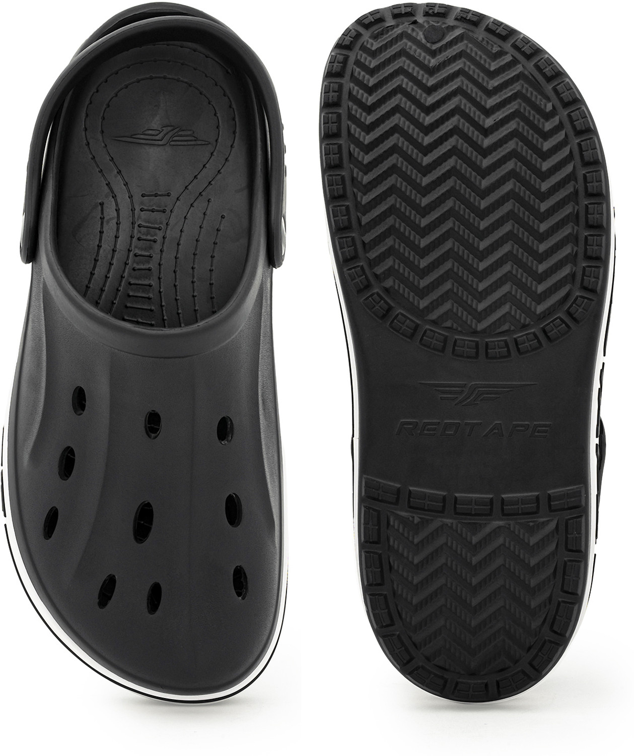 Image of Red Tape Men Black Clogs