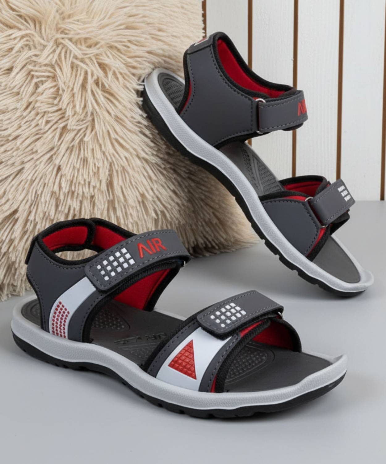 GLB Men Gray Sandals - Image 4