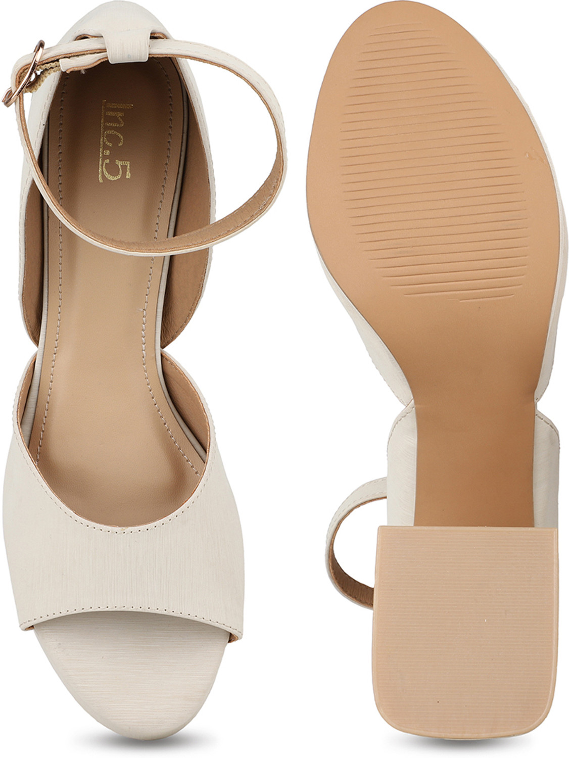 Image of Inc.5 Women Heels Sandal (Beige, 4)