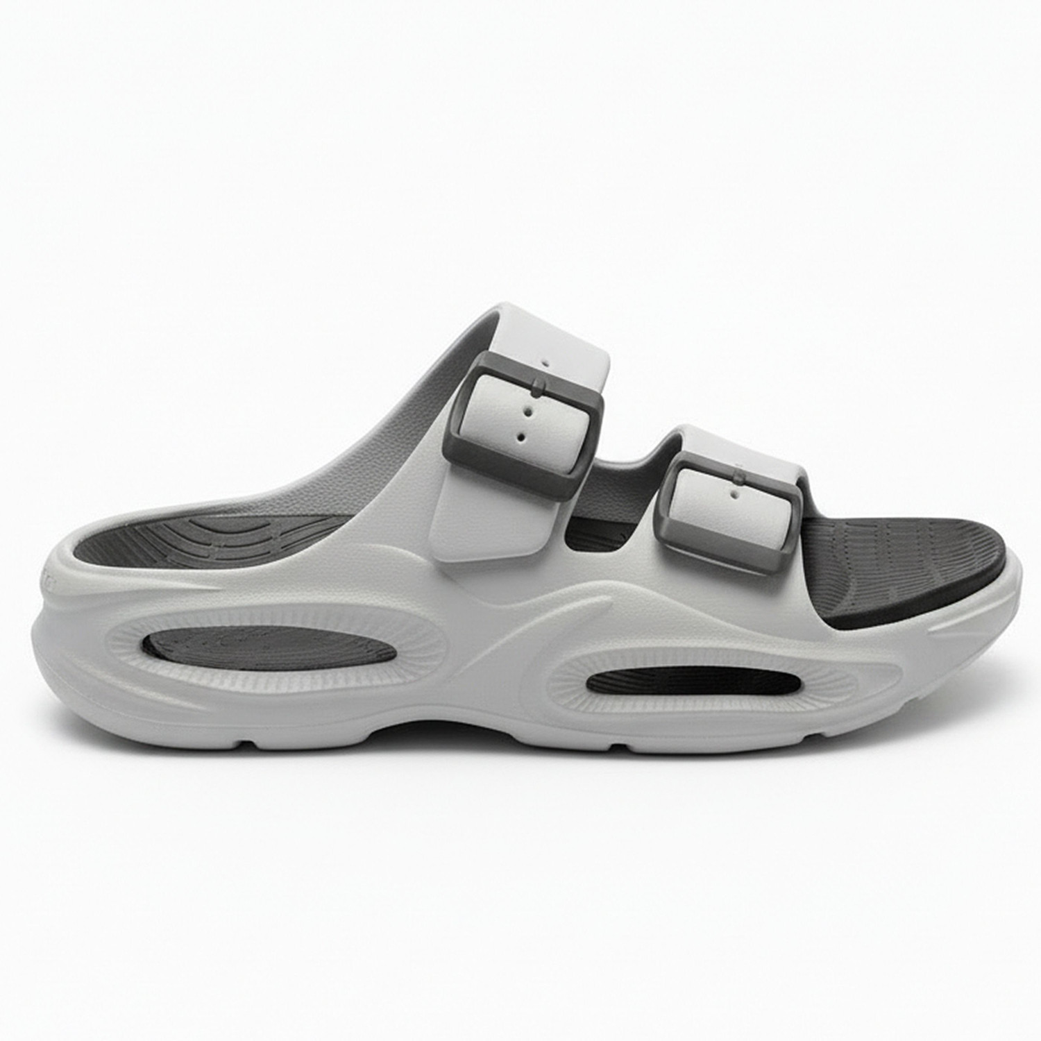 Image of Smoothlite Men Soft EVA Double Strap Sandals|Adjustable Buckle|Lightweight Anti-Slip Slippers Slippers
