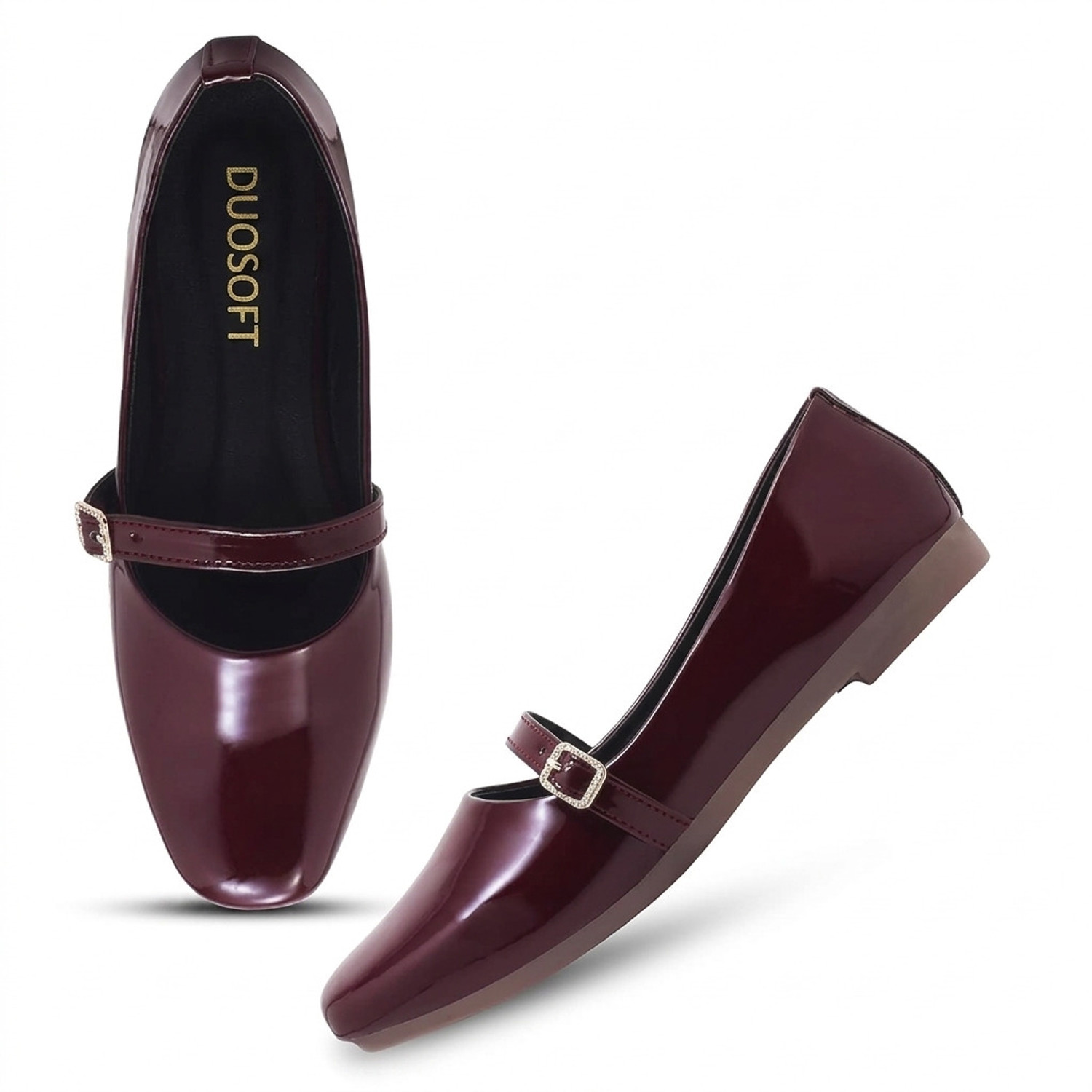 Image of DUOSOFT Women Premium |Non Slip Lightweight|Dailywear| Shoes| Bellies Sandal (Brown, 8)