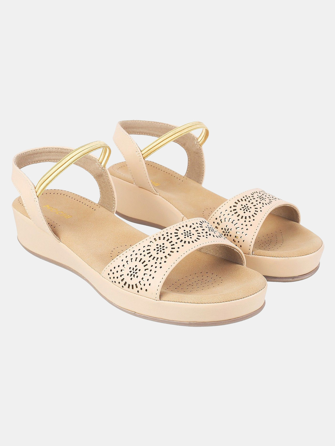 Image of MOCHI Women Flats Sandal (Beige, 3)