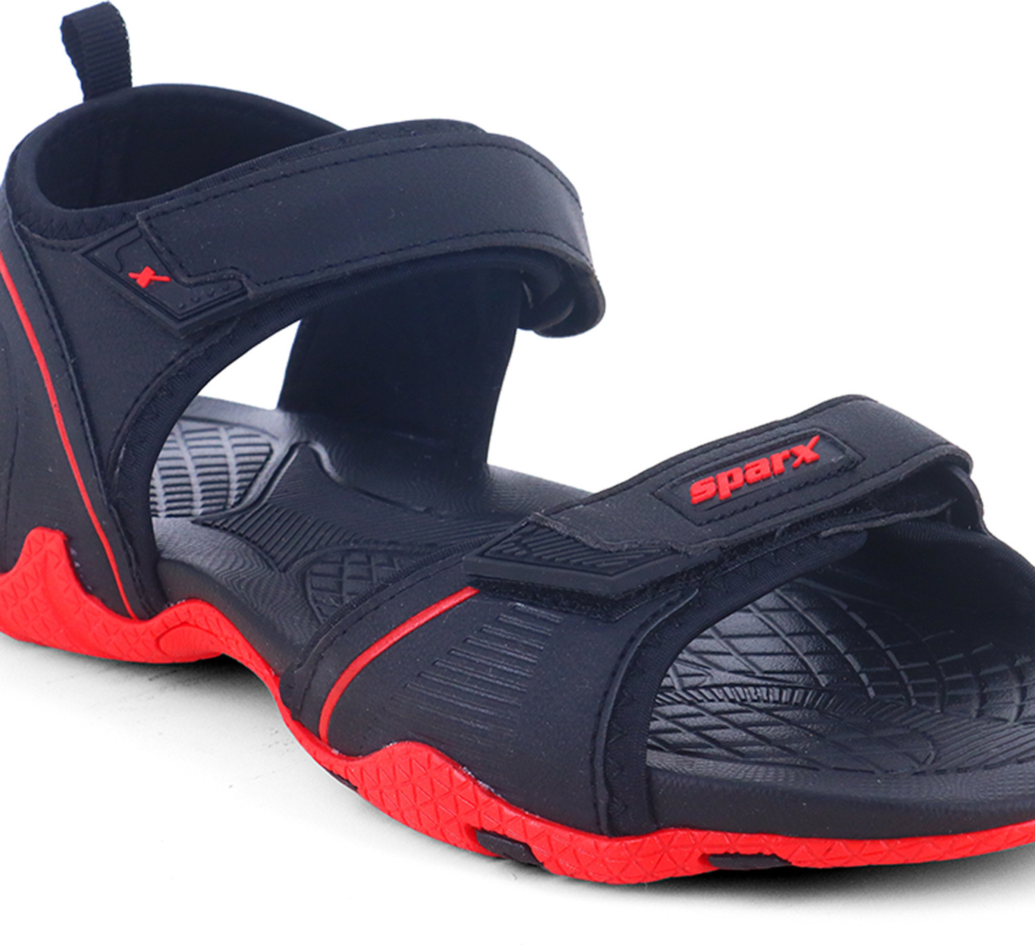 Image of Sparx Men Casual Sandal (Black, Red, 7)
