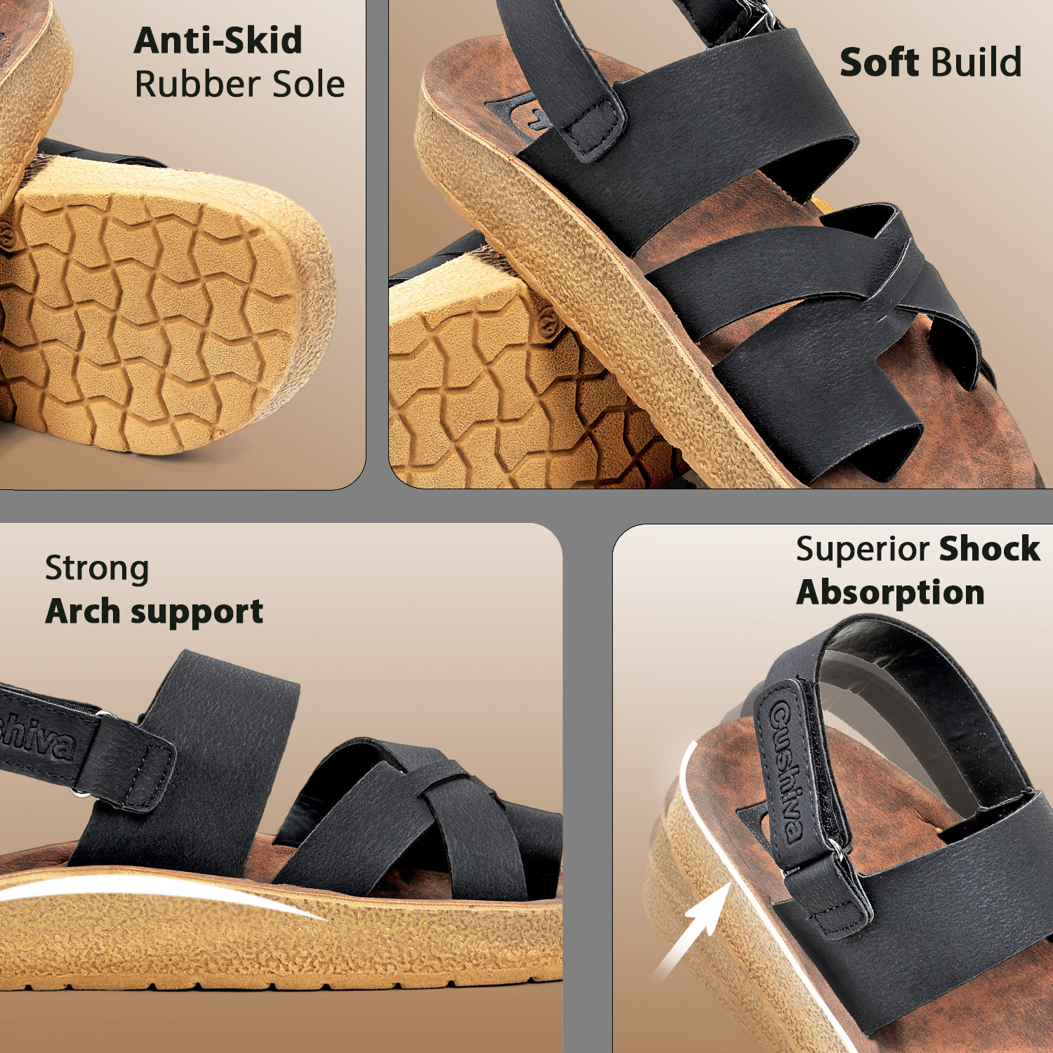 Image of DOCTOR FEEL SOFT Men Orthopedic Comfort Slippers for Men Daily Walking Use Slippers Men Sports Sandals