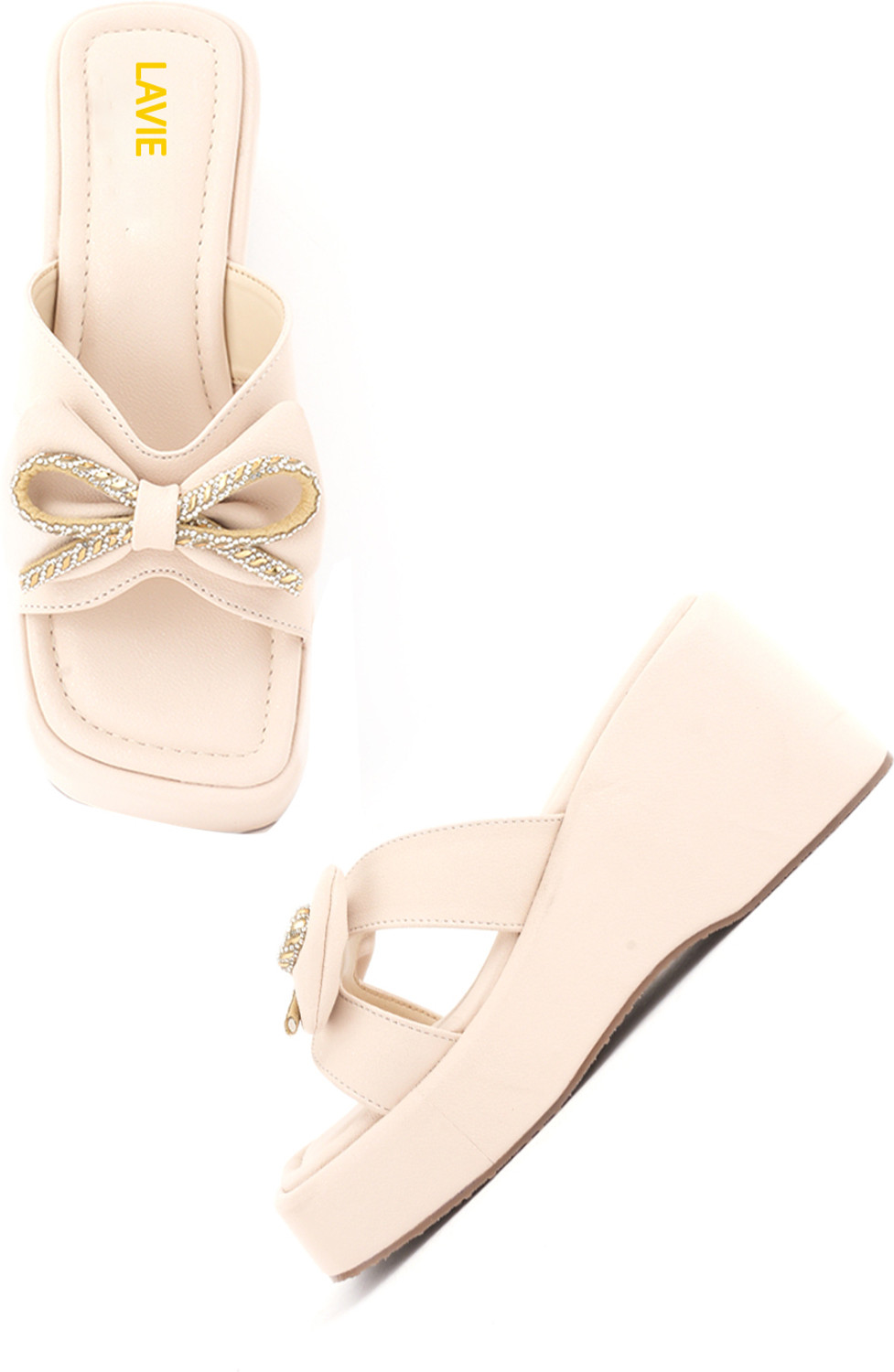 Image of LAVIE Women Heels Sandal (Off White, 7)