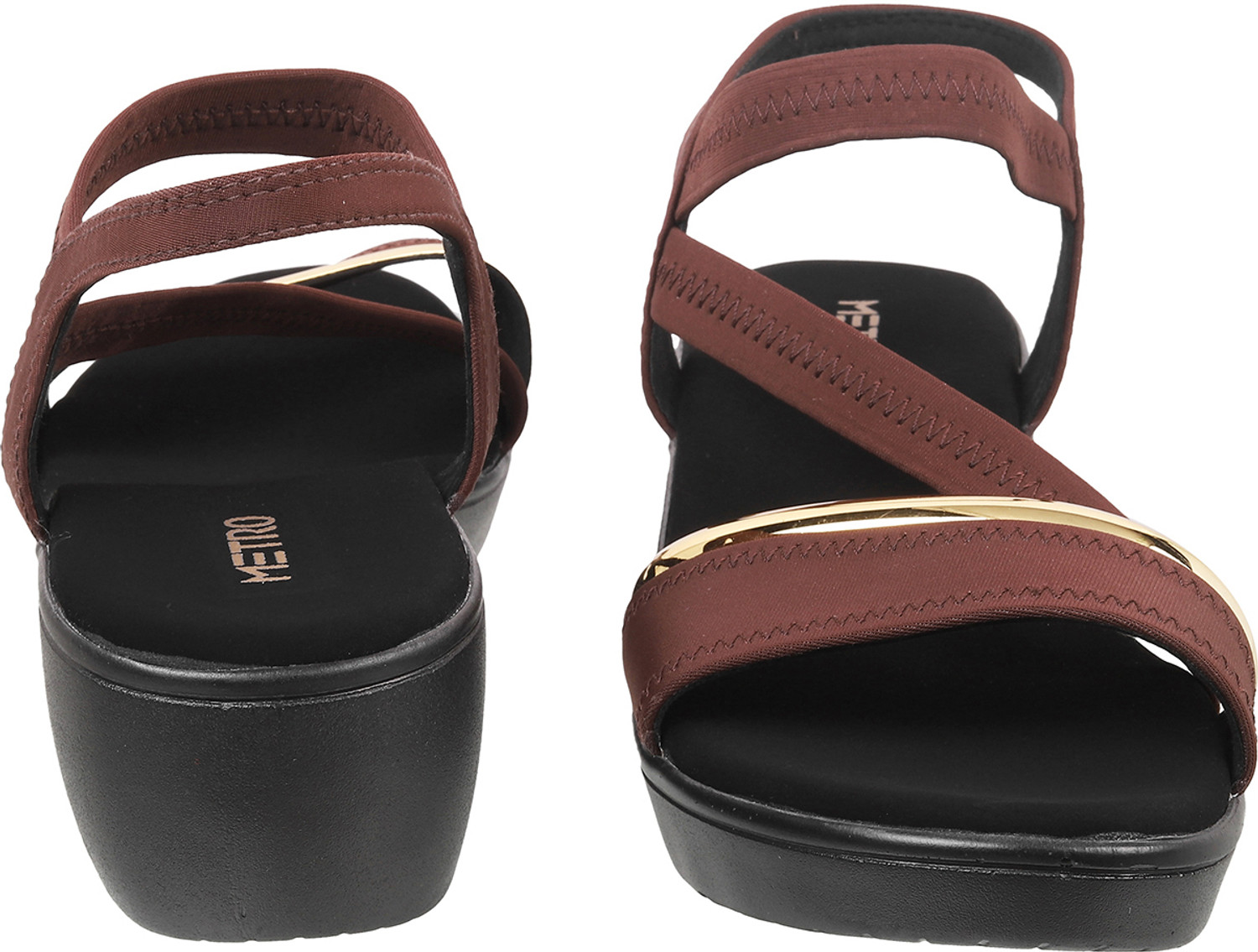 Image of METRO Women Wedges Sandal (Brown, 5)