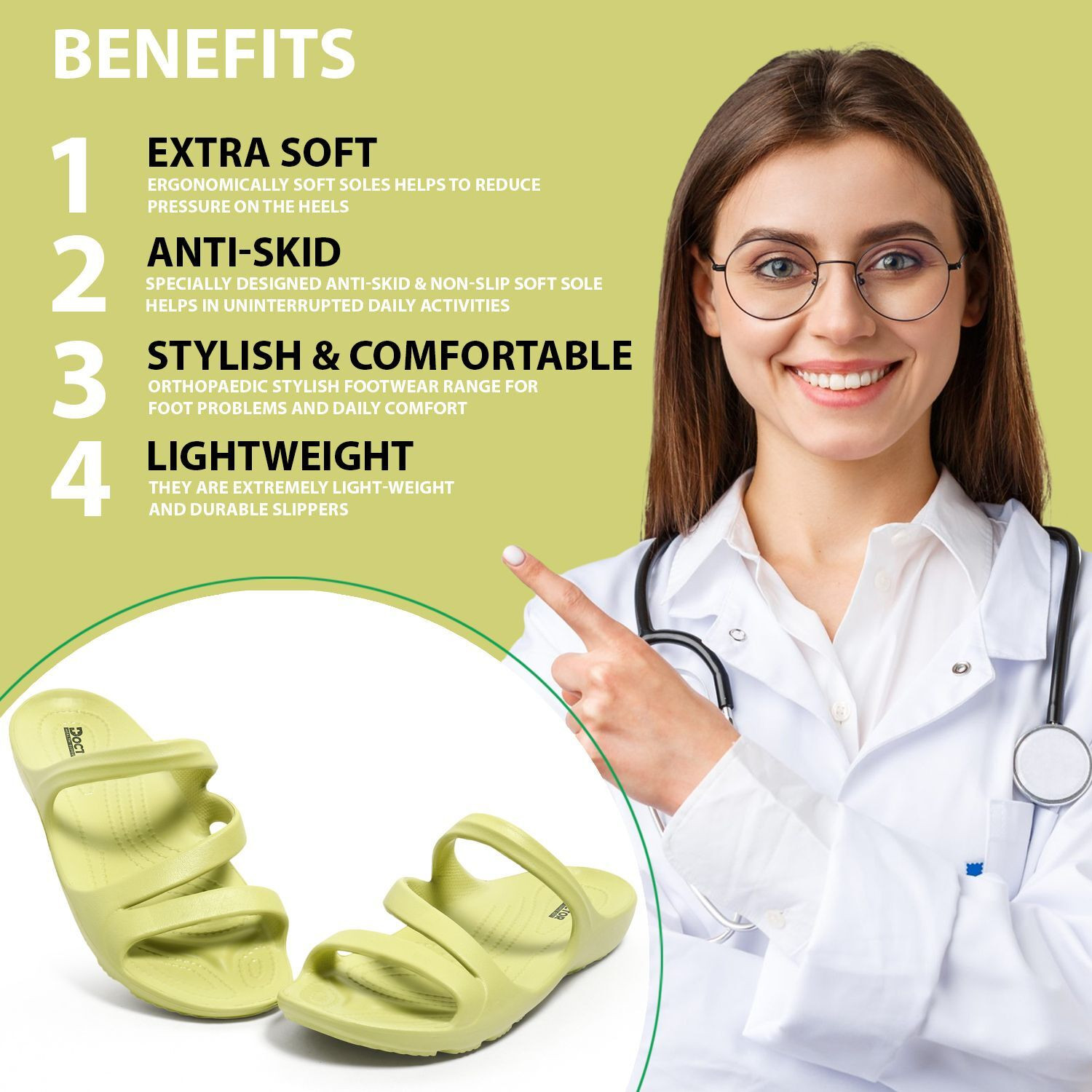 Image of Doctor Health Super Soft | Classic Ultra Soft | Cushion | Comfortable|Premium|Stylish|Trendy Women Sandals
