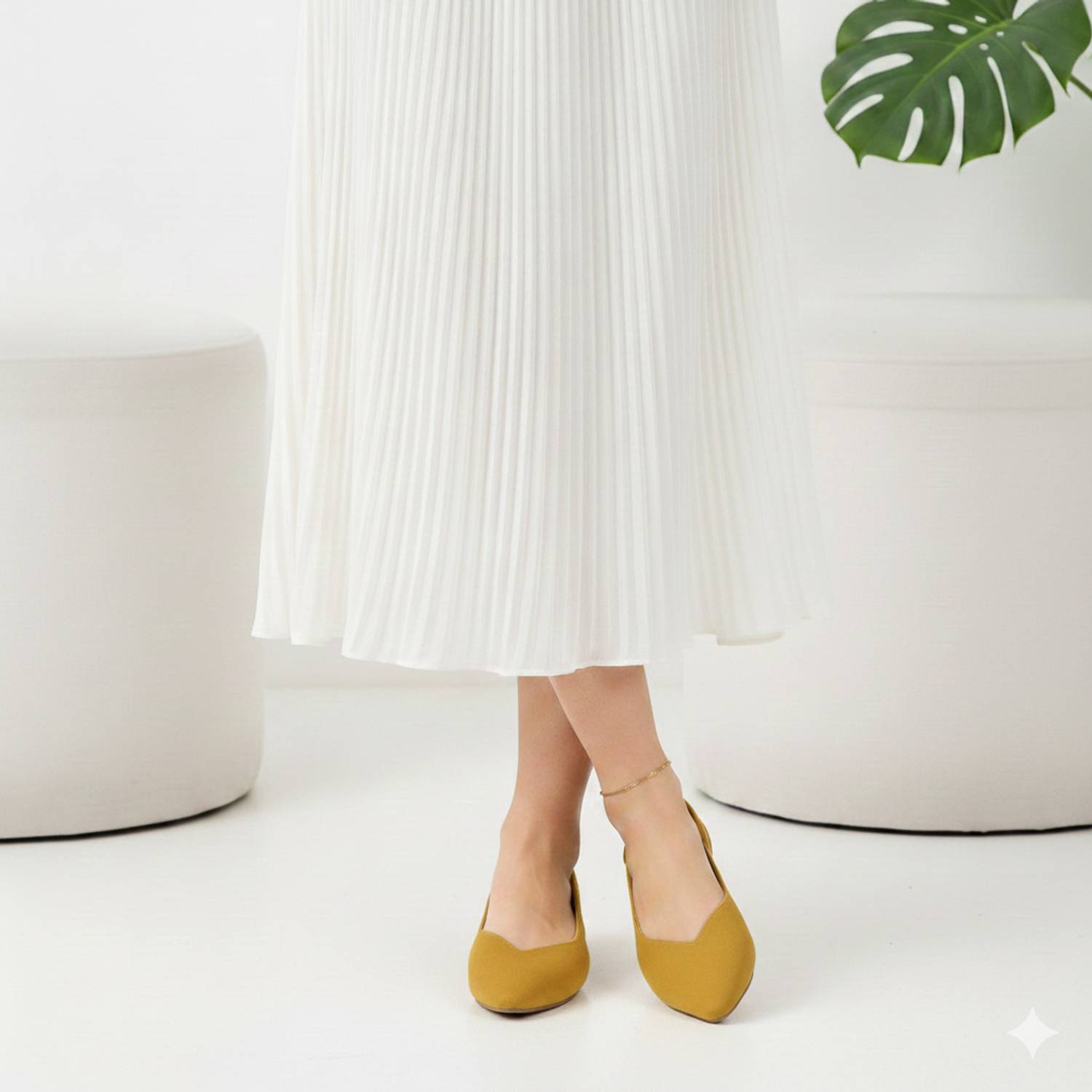 RuWin Fashion Women Flats Yellow - Image 3