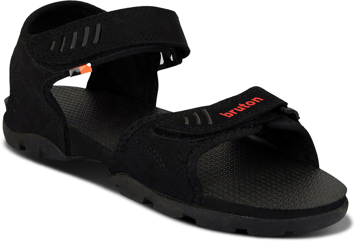 Image of BRUTON Men Wedges Sandal (Black, 7)