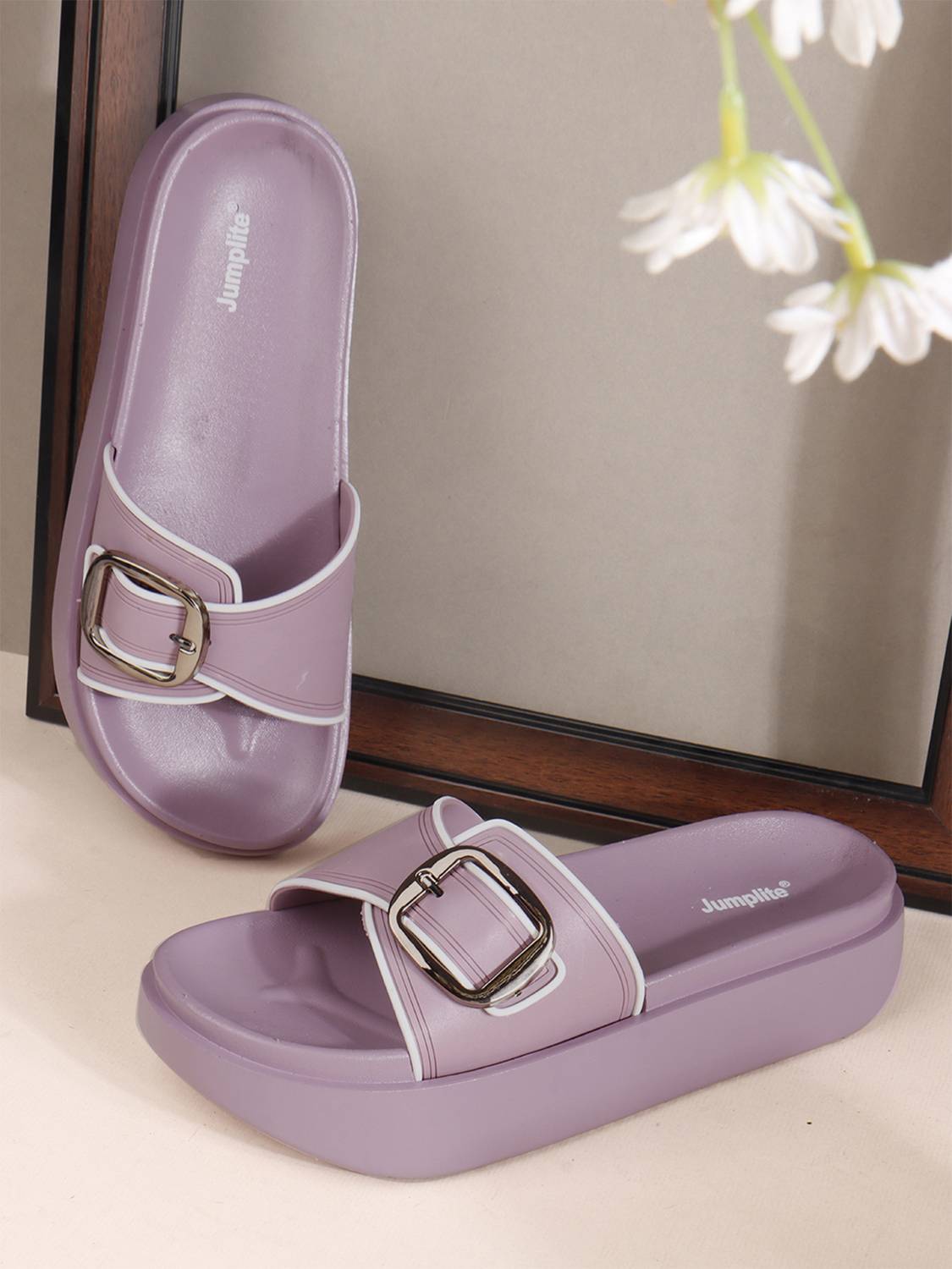 JUMPLITE Women Sandal (Pink , 6)