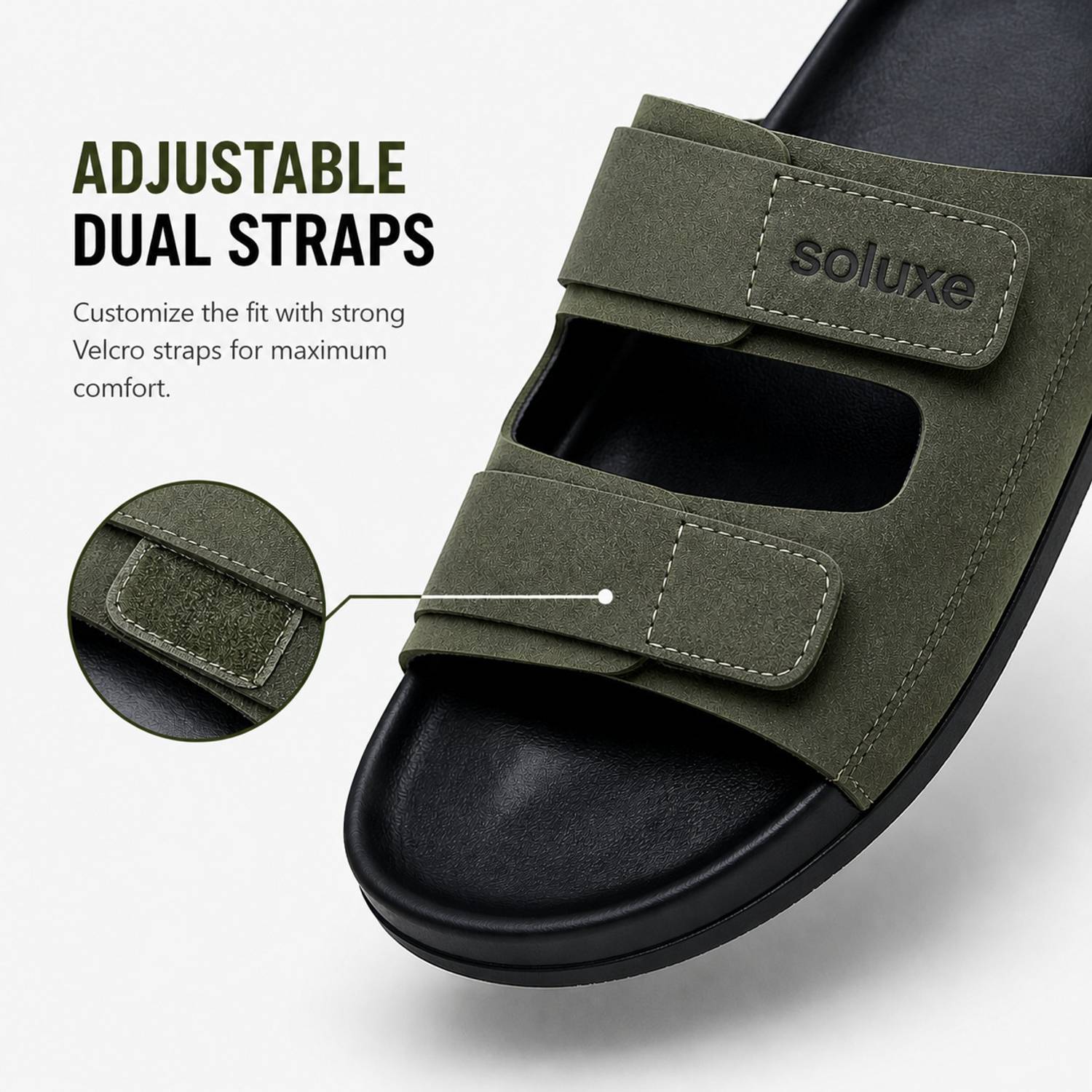 Soluxe Men Green Sandals - Image 3