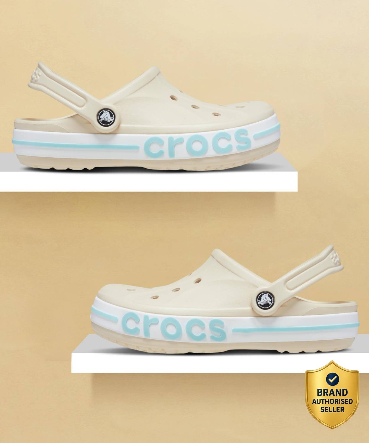 CROCS Bayaband Unisex Clogs Beige - Image 1