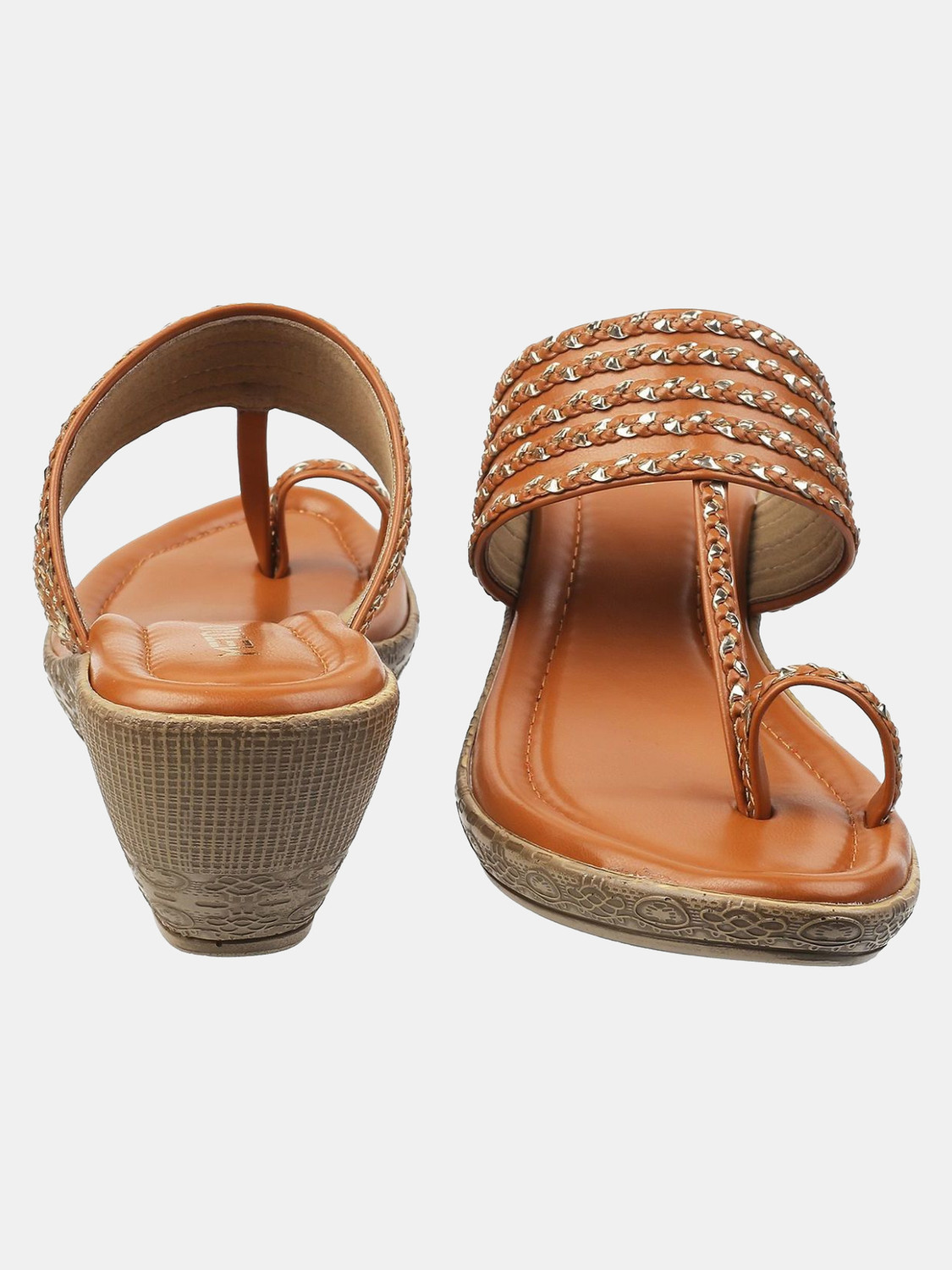 Image of METRO TanEmbellished Women Wedges