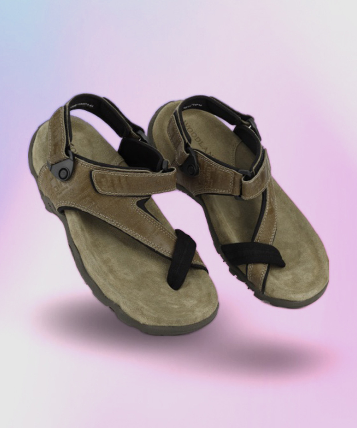 Image of WOODLAND Men Outdoor Comfortable Lightweight Everyday Use Casual Sandal (Khaki, 9)