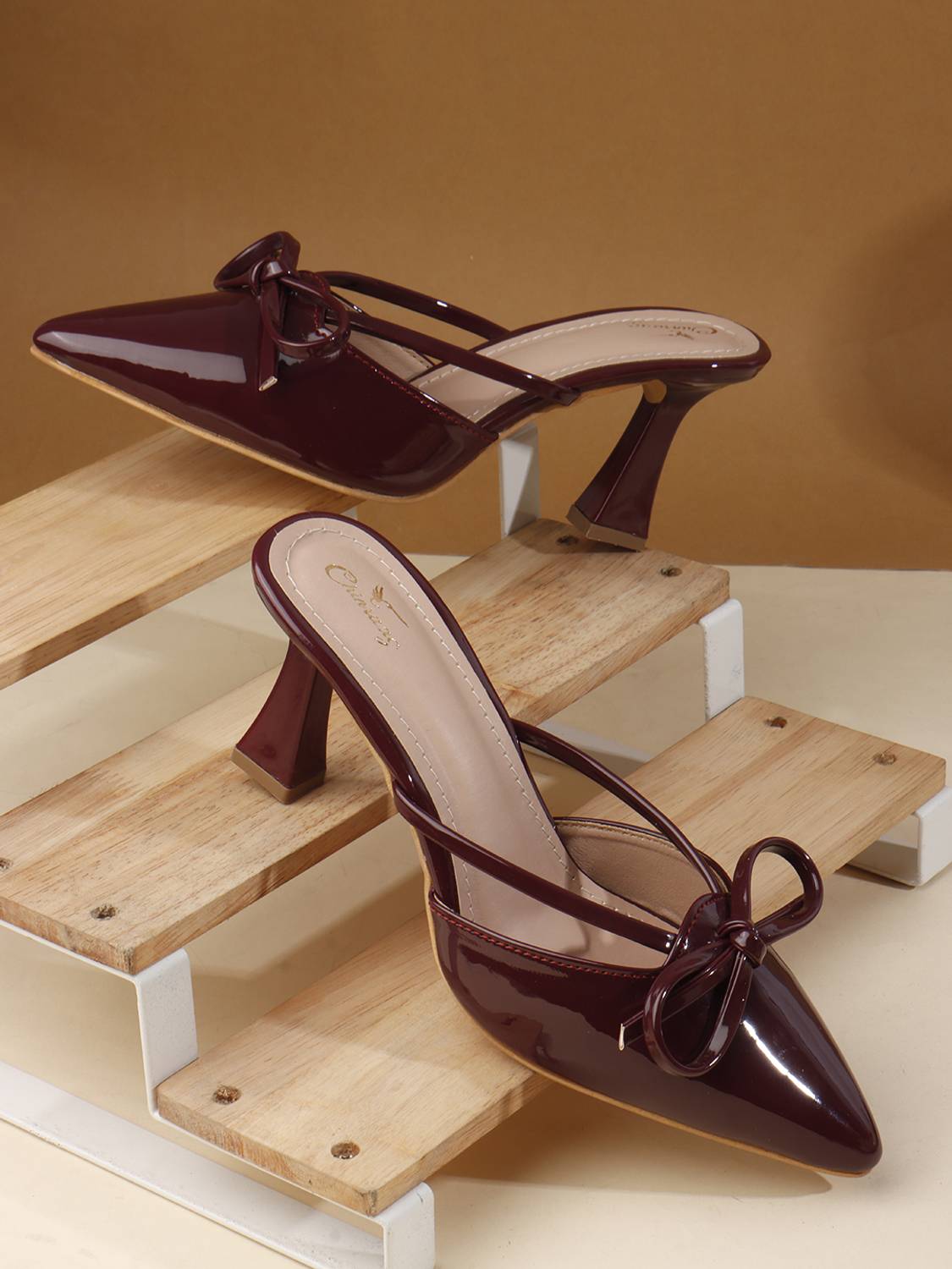 CHINRAAG Women Red Heels - Image 1