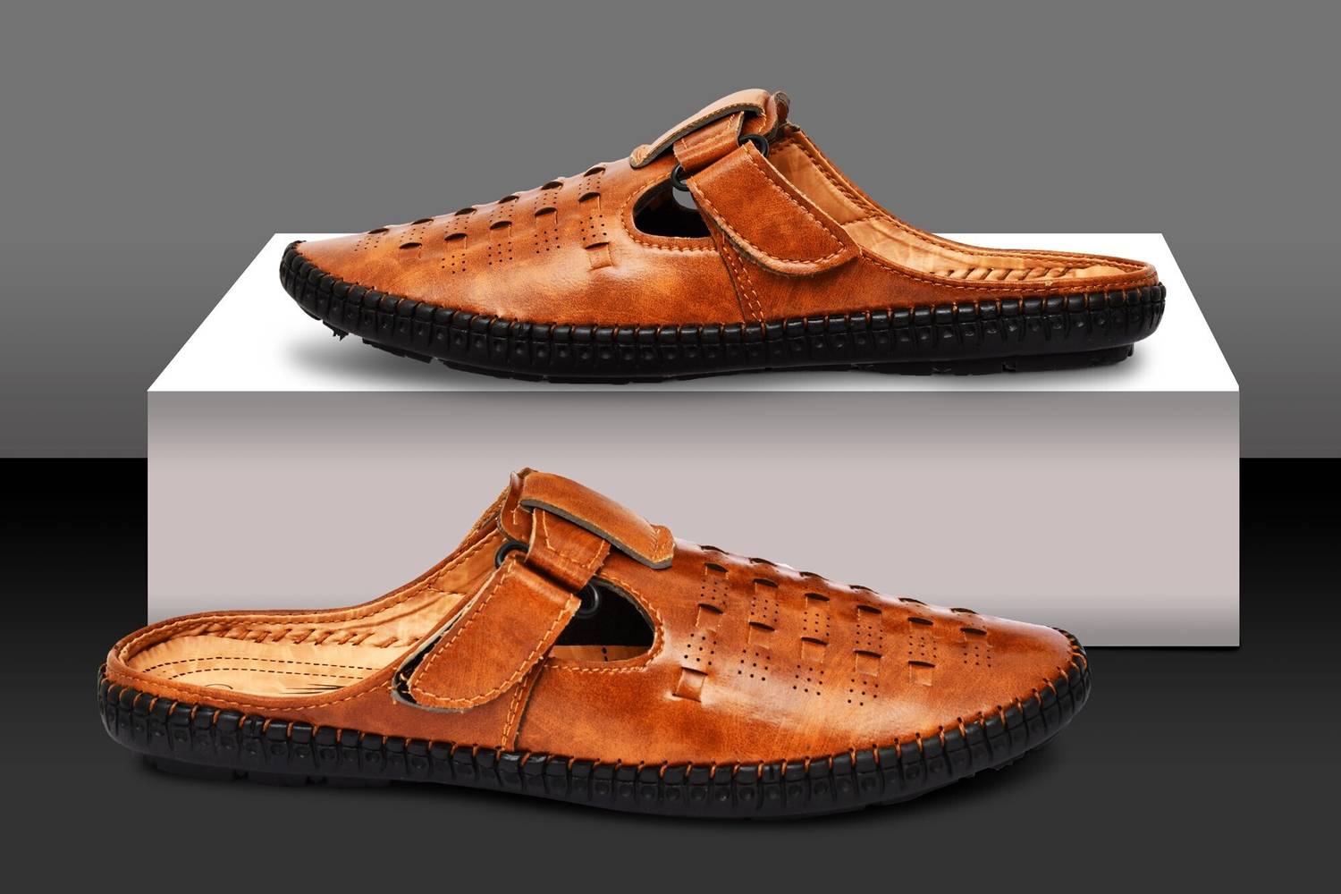 WUGATTI Men Brown Sandals - Image 1