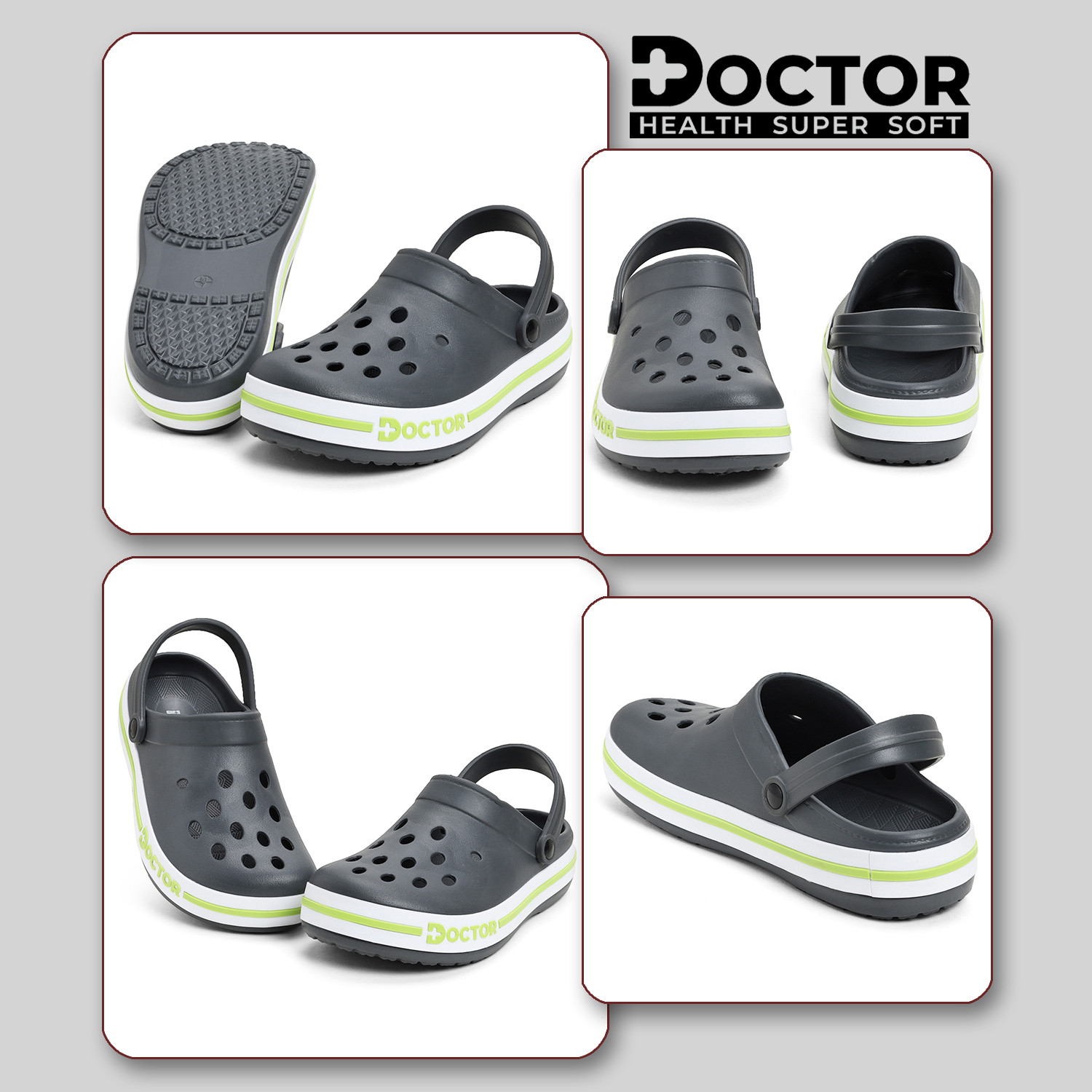 Image of DOCTOR FEEL SOFT Clogs Comfortable Non Slip Sole Daily Use Work Duty Footwear Men Clogs