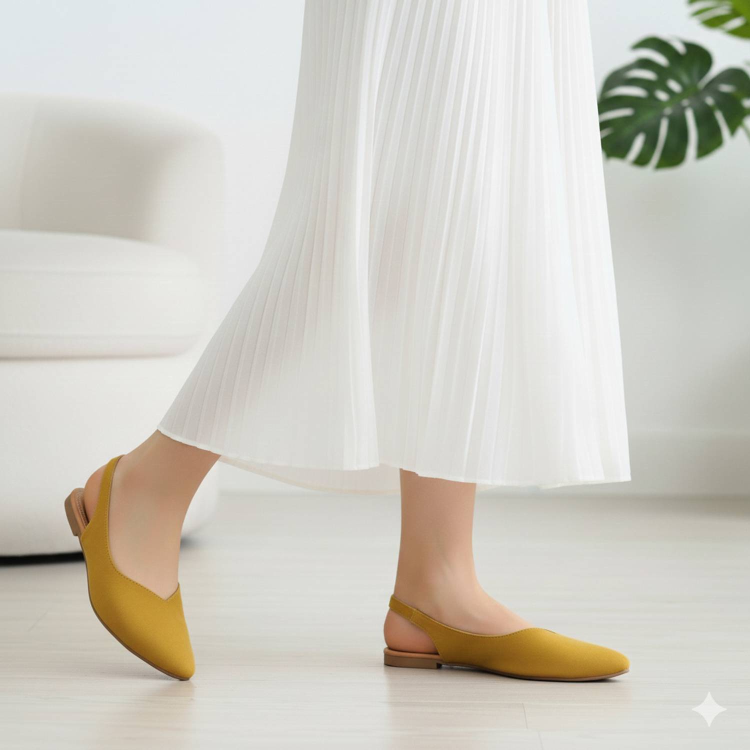 RuWin Fashion Women Flats Yellow - Image 2