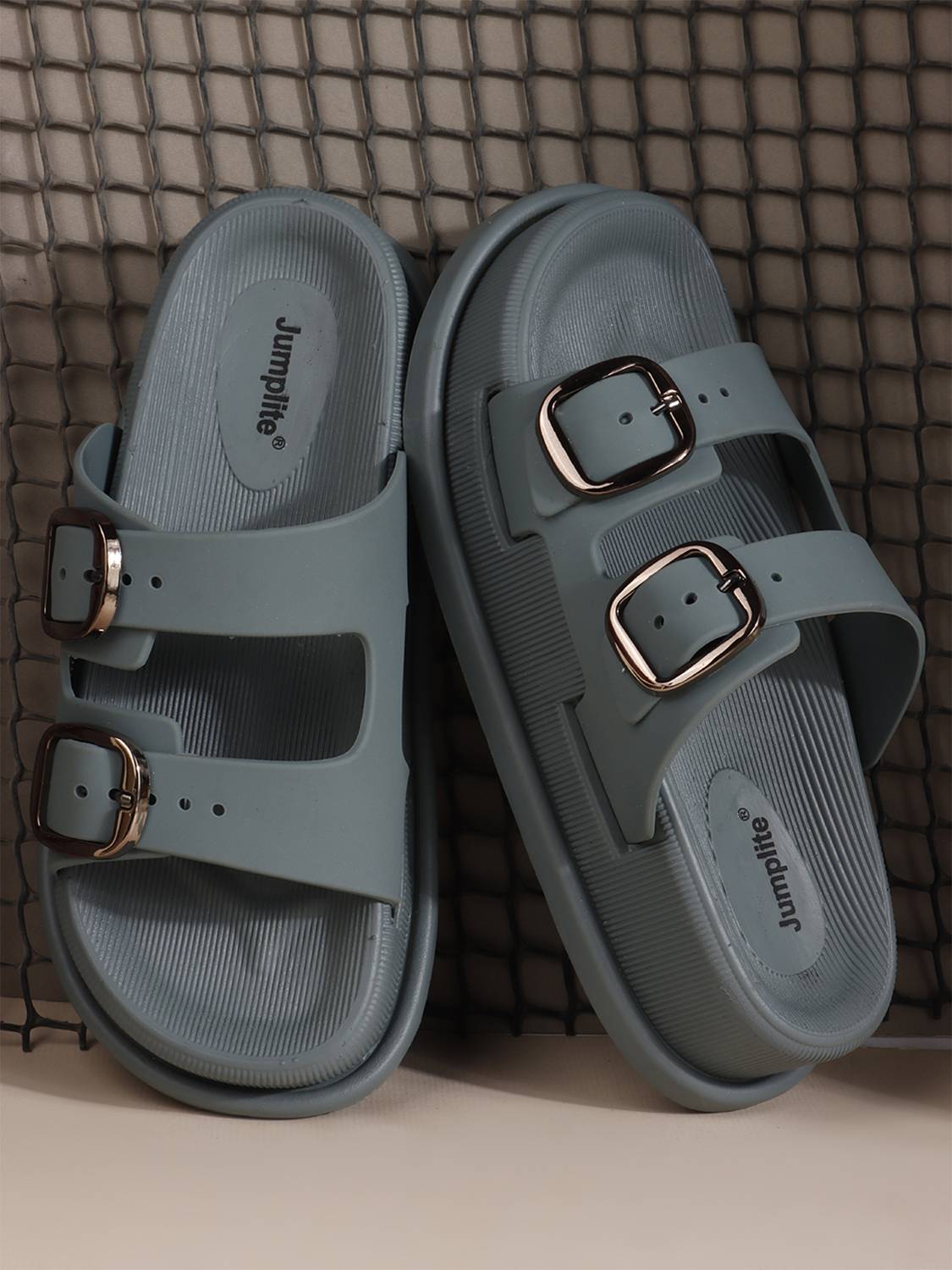 JUMPLITE Women Sandal (Grey , 8)
