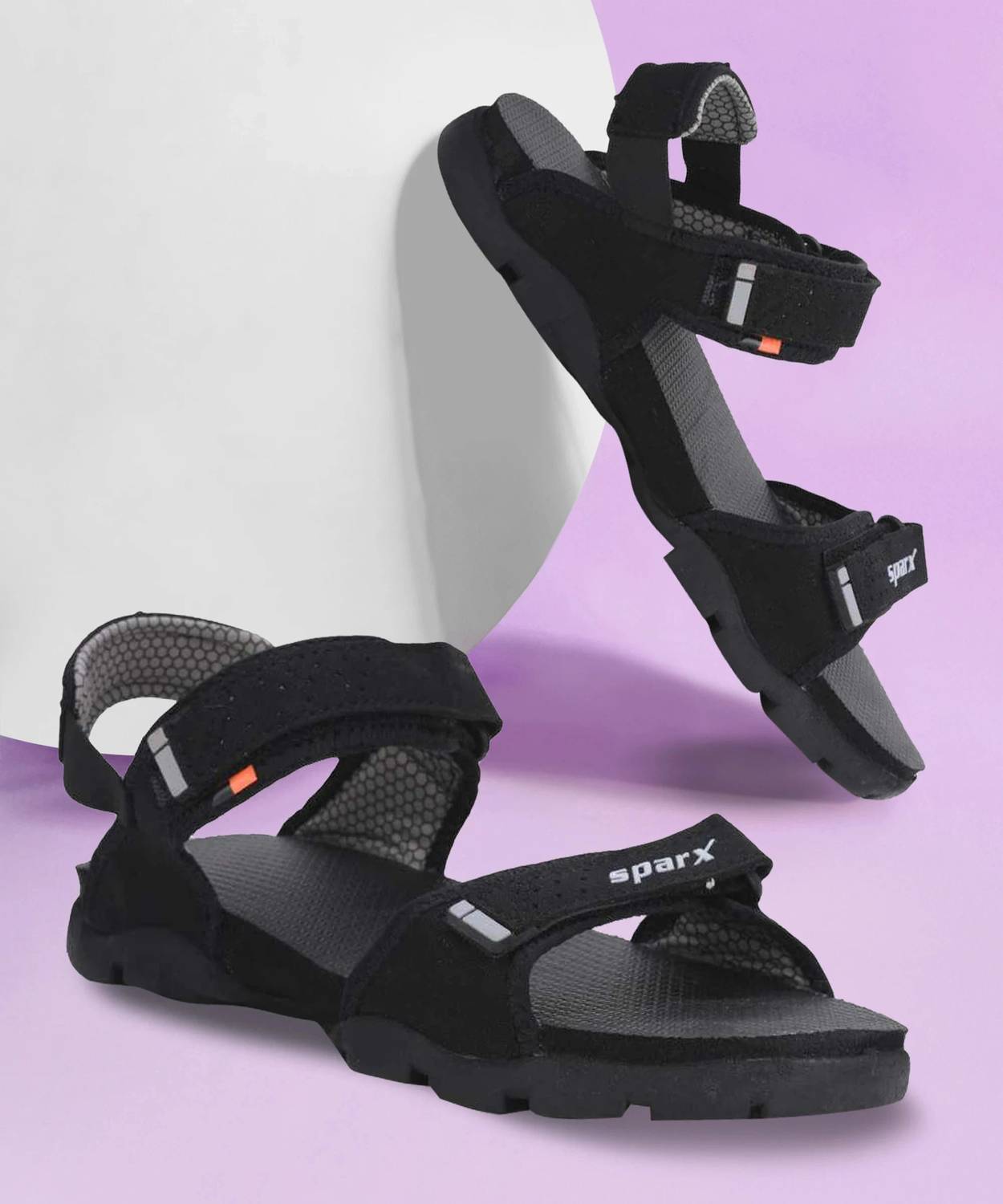 Sparx Men Sports Sandals Black - Image 1