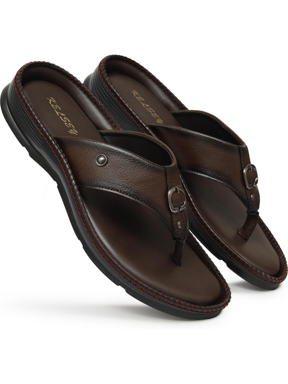 Image of HOUSE OF COMMOM Men Sandal (Brown, 9)