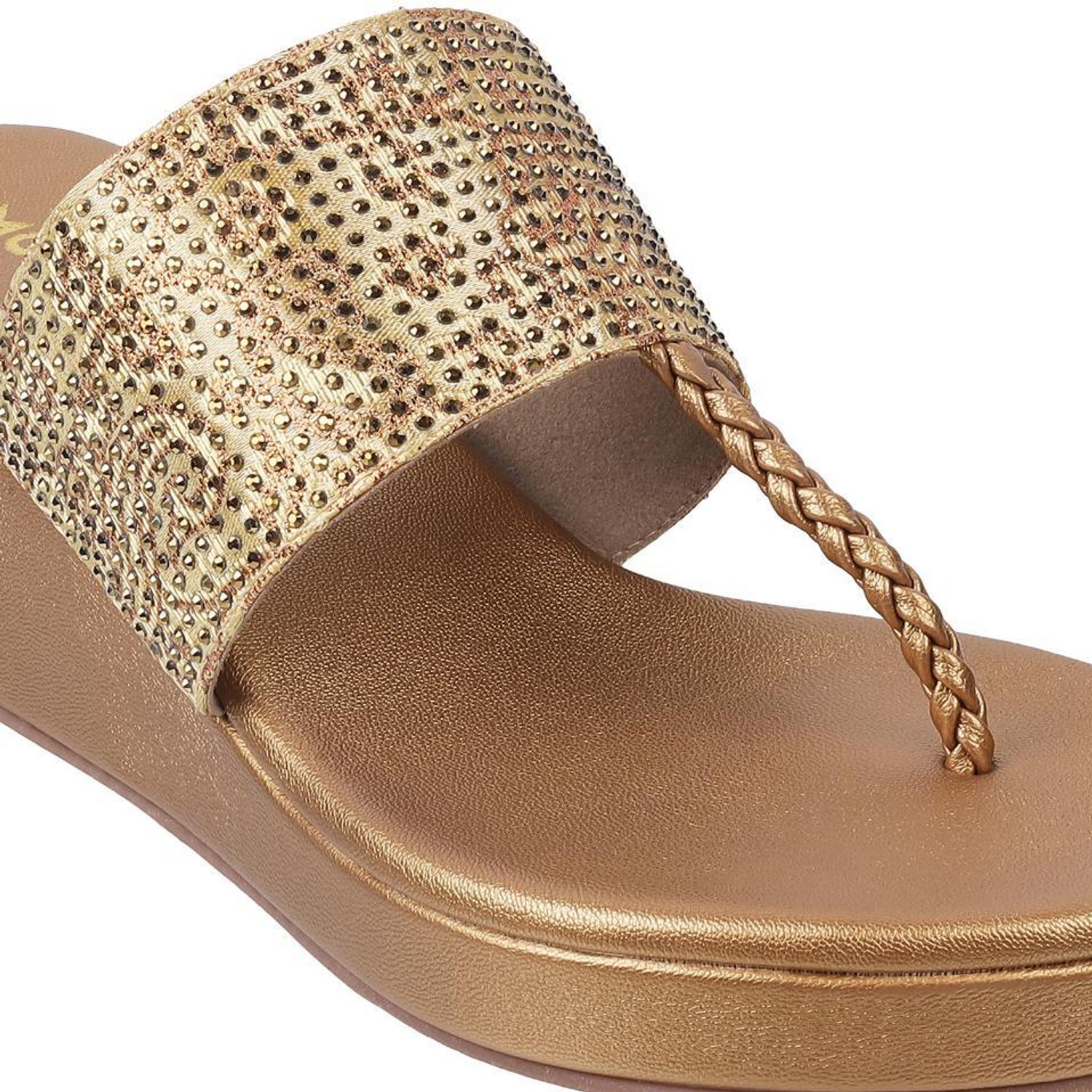 Image of MOCHI EmbellishedOpenToe Women Wedges