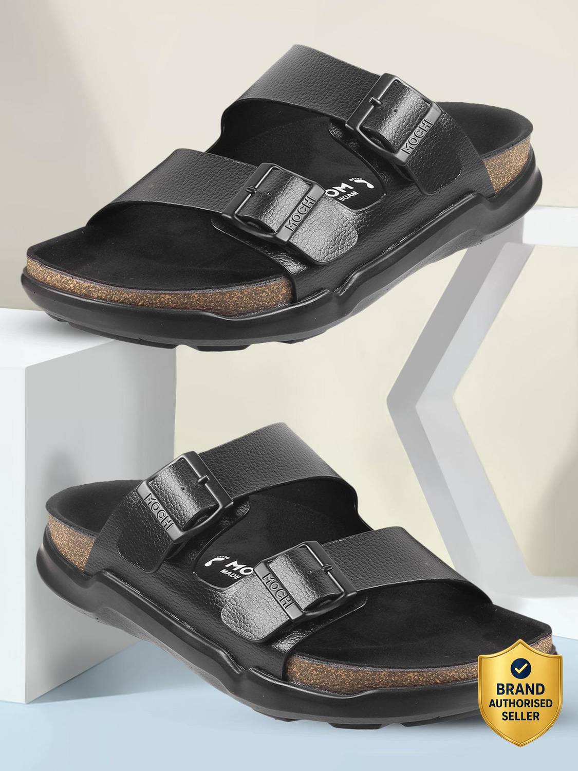 MOCHI Men Black Sandals - Image 1
