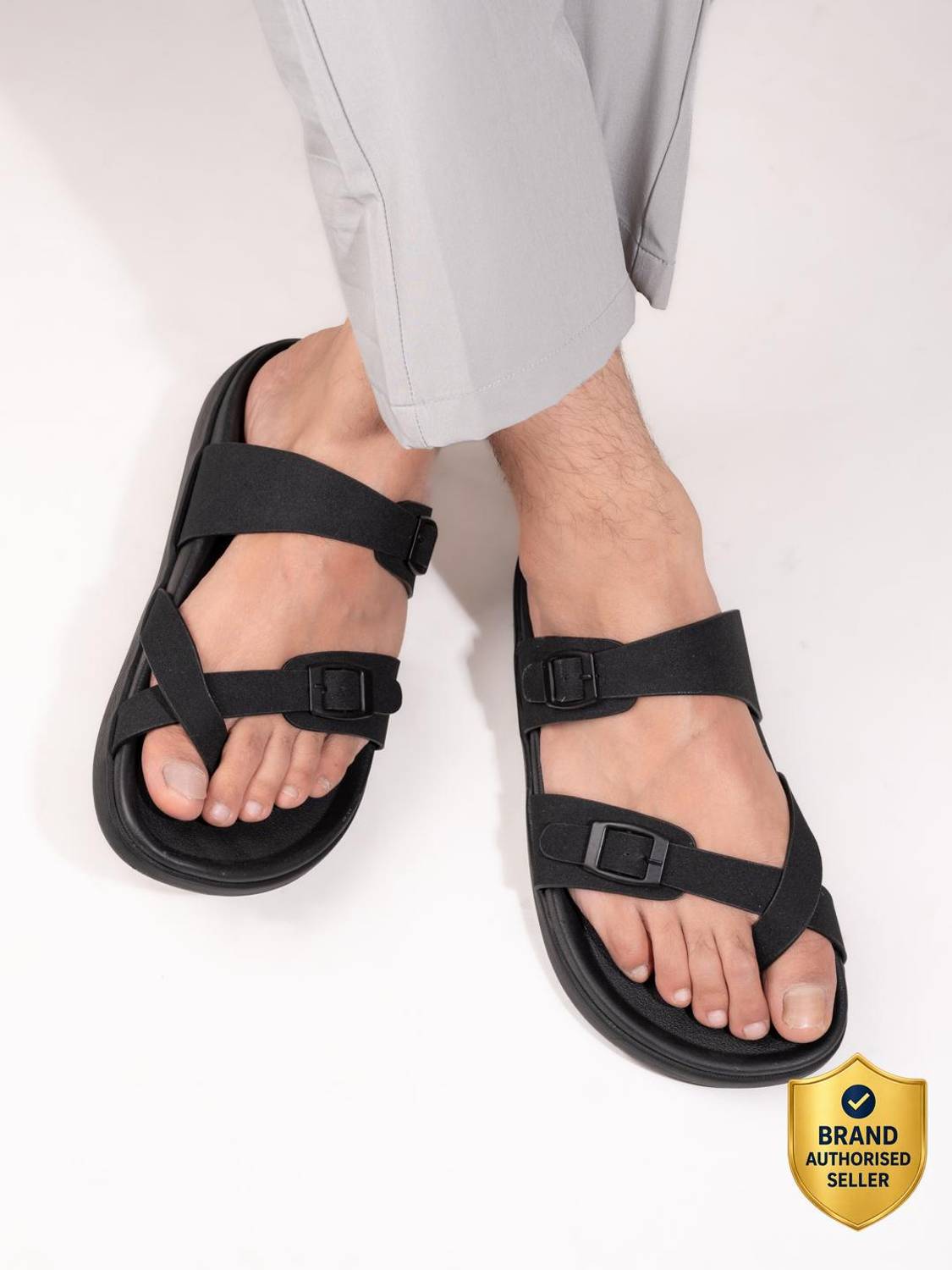 Roadster Men Black Sandals