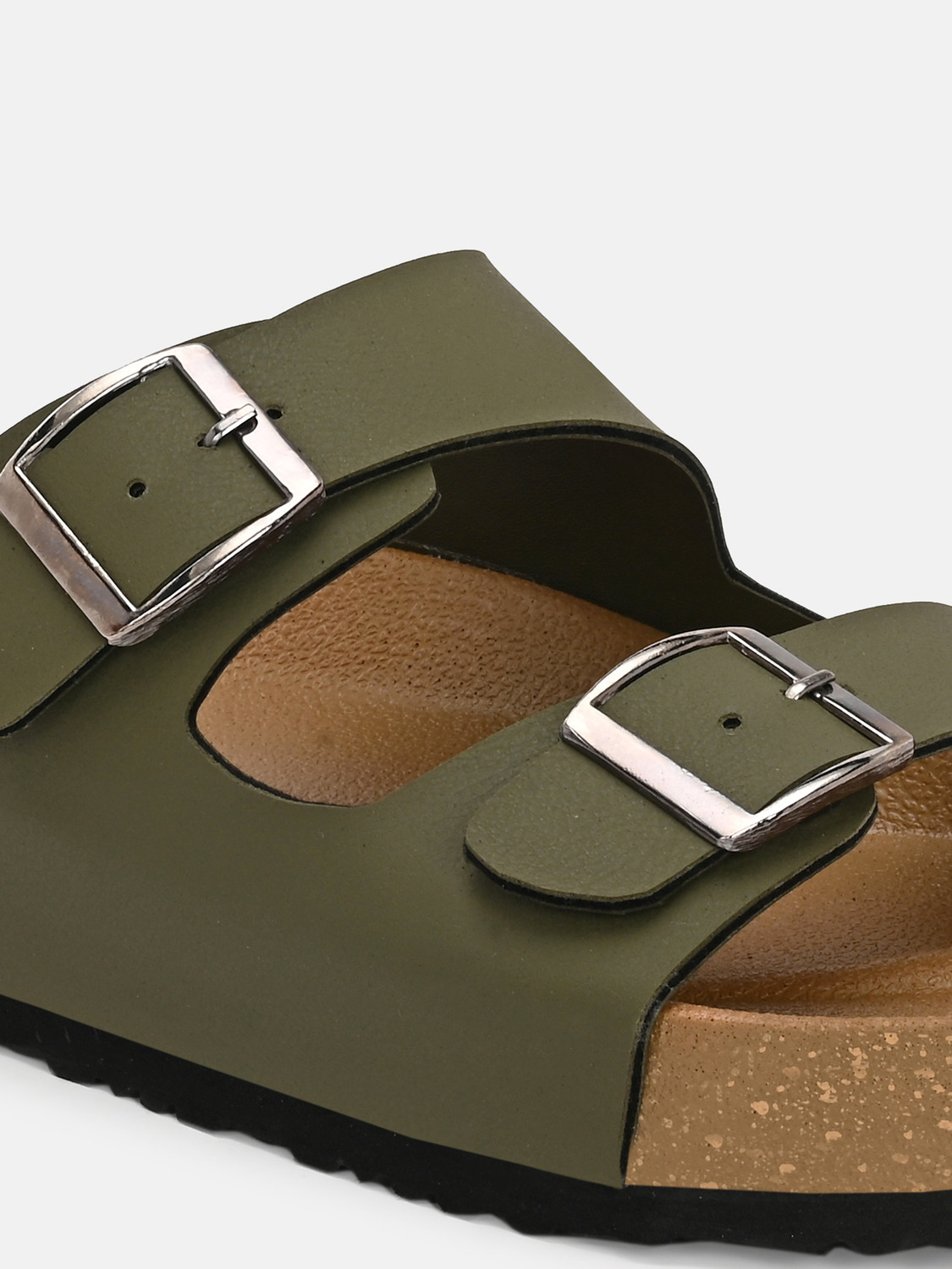 Image of CLERKSVILLE Berkin-Style Slip-On Casual with Open Toe, PU Footbed & Grip Sole Men Sandals