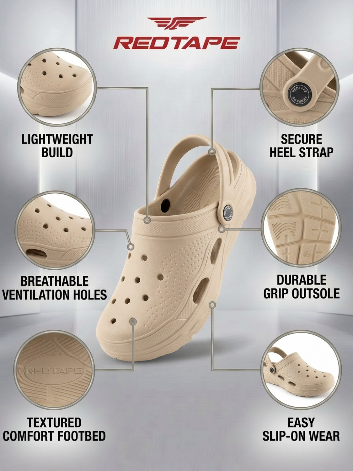 Image of RED TAPE Men Clogs