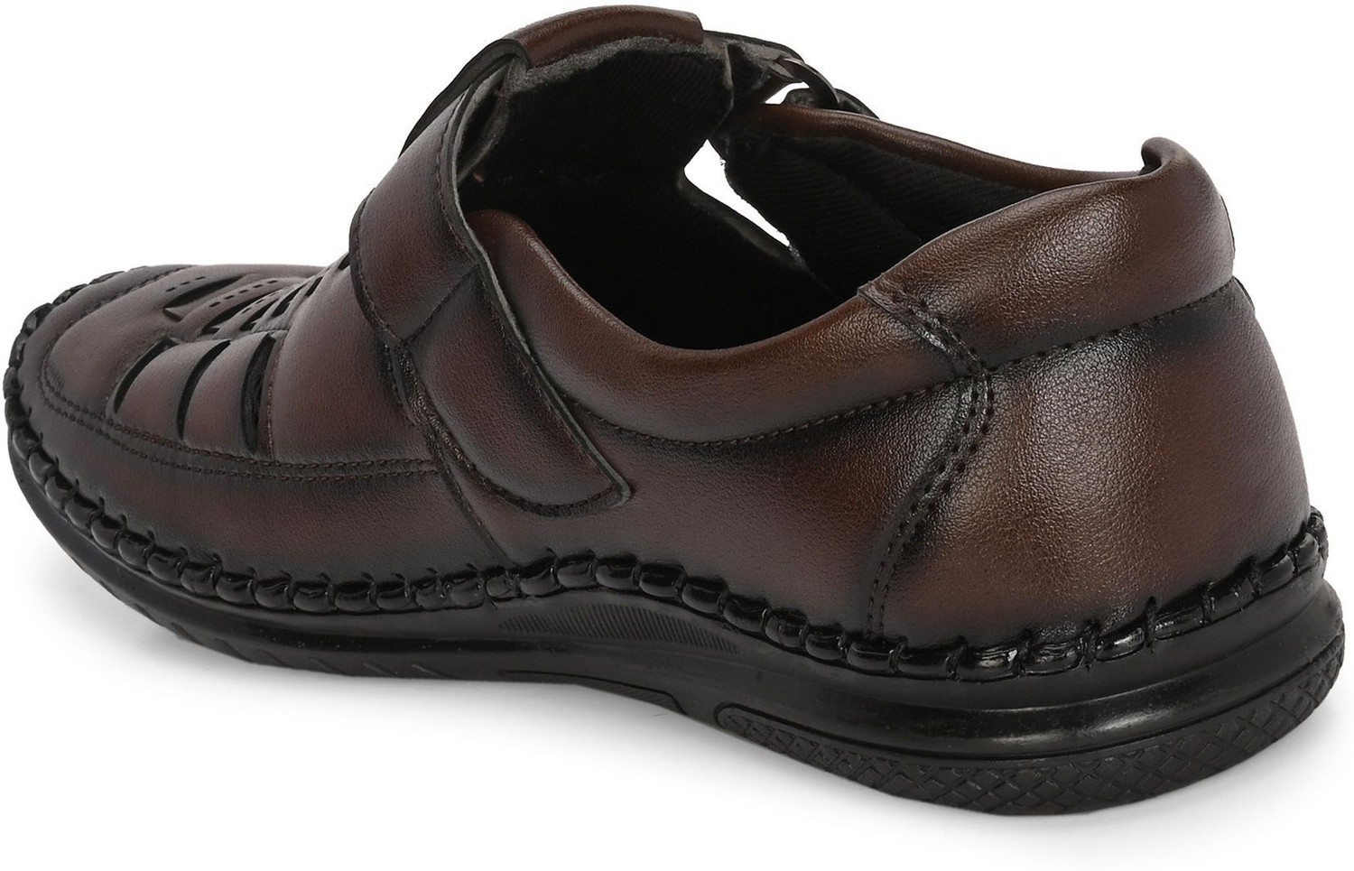 Image of Bucik BCK8030 Lightweight Casual Soft Cushion Comfort Easy Solid Velcro Men Sandals