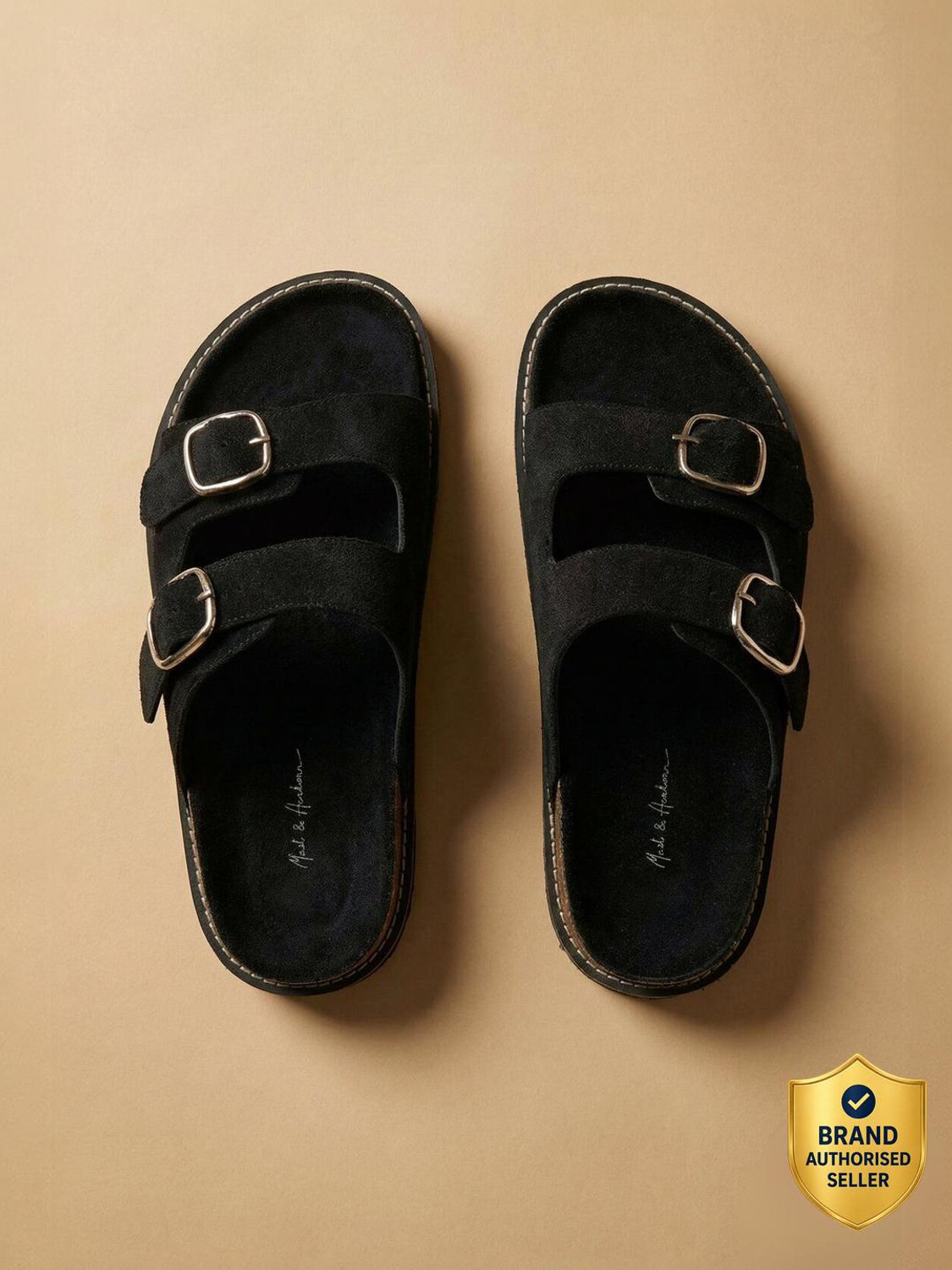 Image of Mast & Harbour Men Sandal (Black, 9)