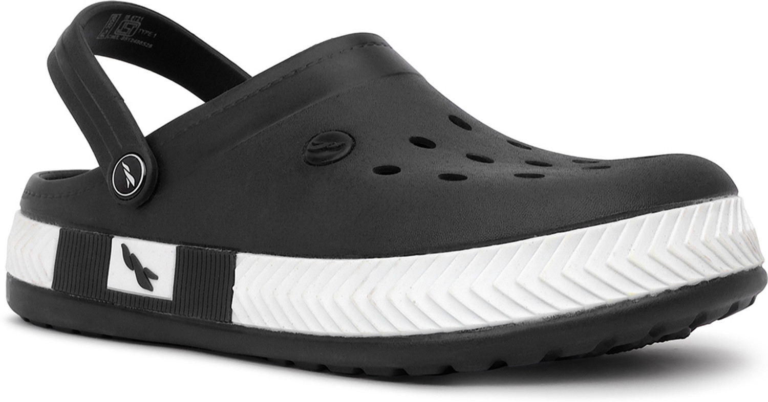 Image of FLITE Men Casual Sandal (Black, White, 9)