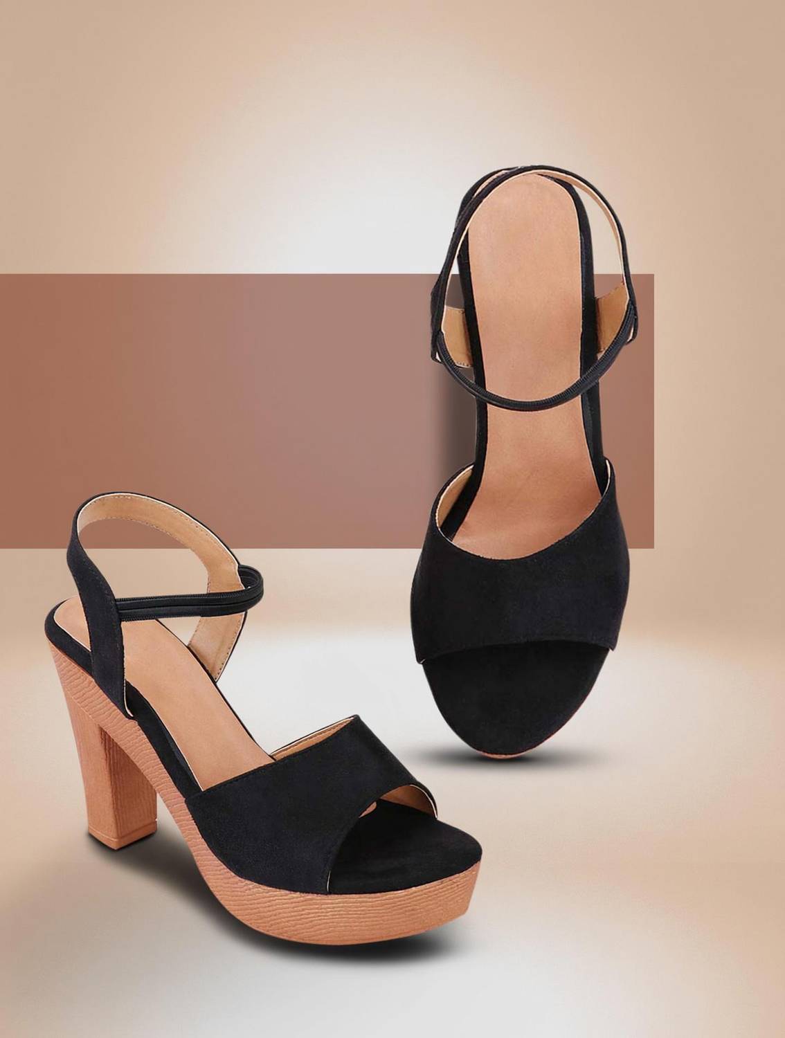 Shoe Lab Women Black Heels - Image 1