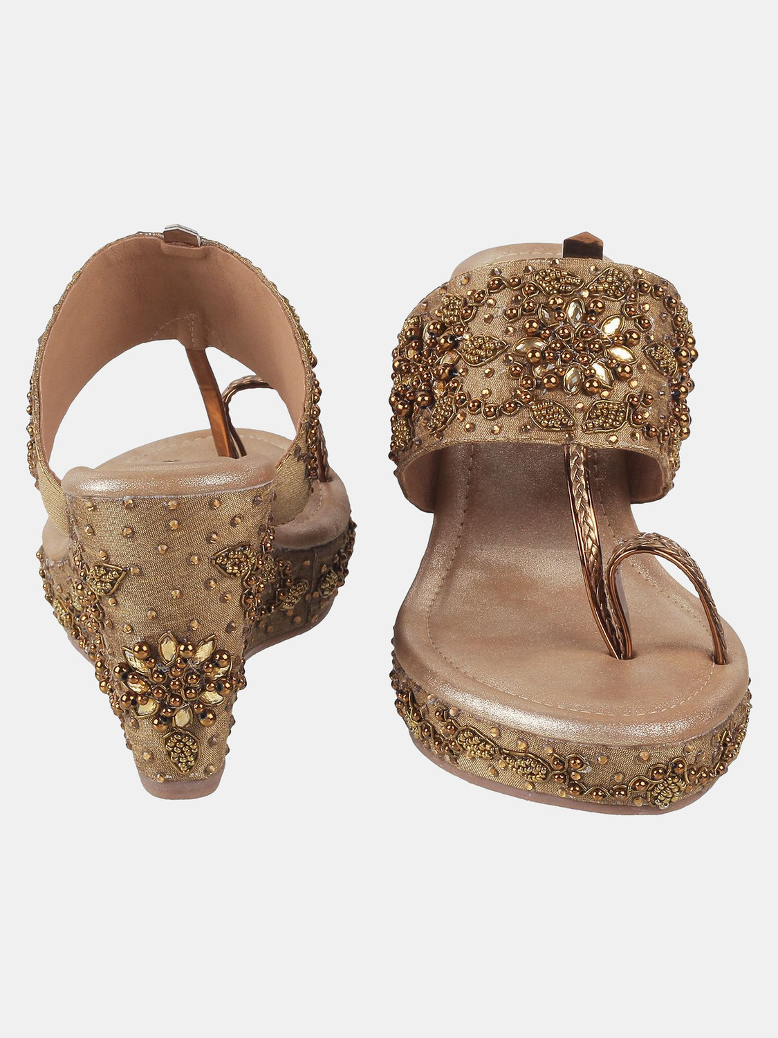 Image of MOCHI Women Wedges Sandal (Gold, 6)