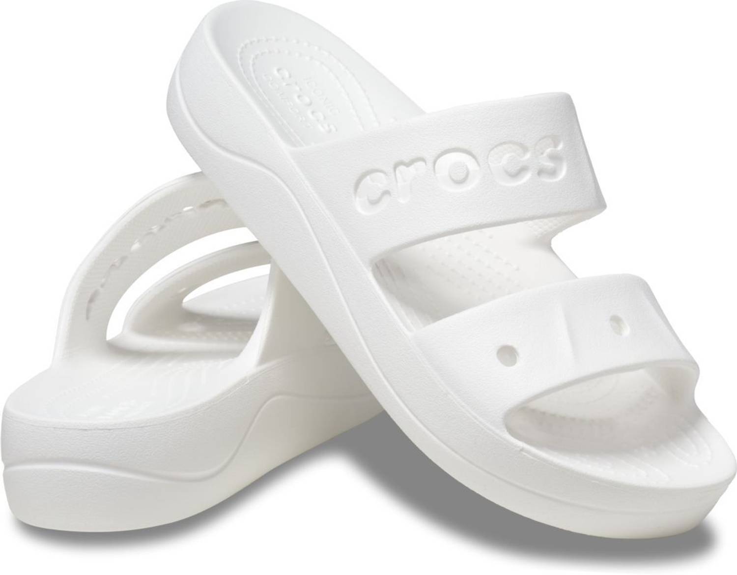CROCS Women Baya Platform Clogs Sandal (White , 5 UK/India)
