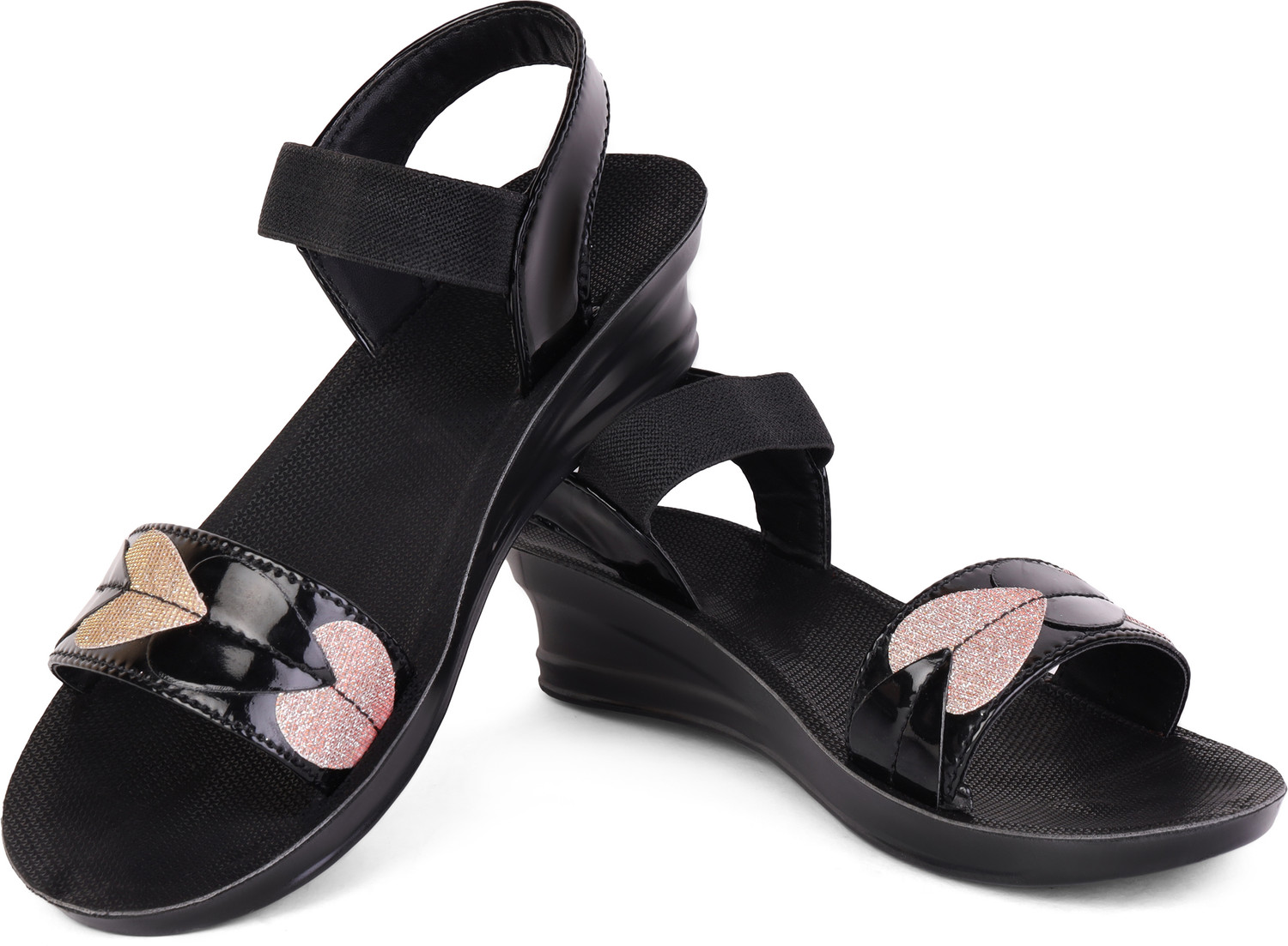 Image of Pennen Women Ethnic sandal Sports Sandal (Black, 5)