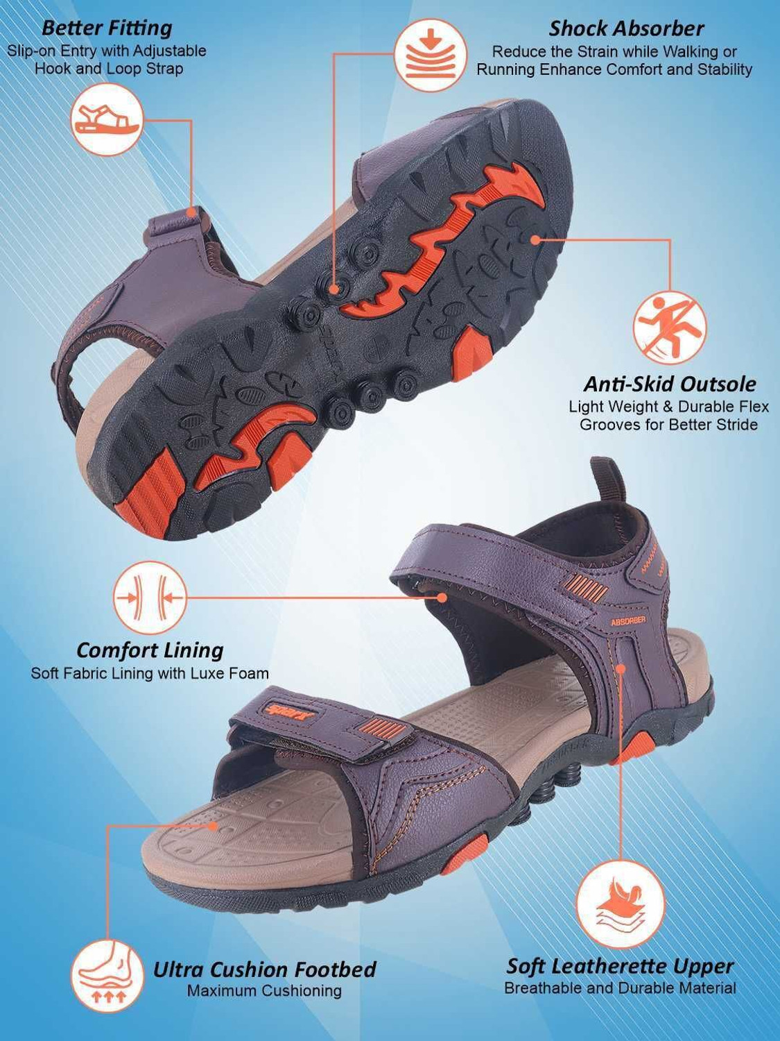 Image of Sparx SS 646 Men Sports Sandals