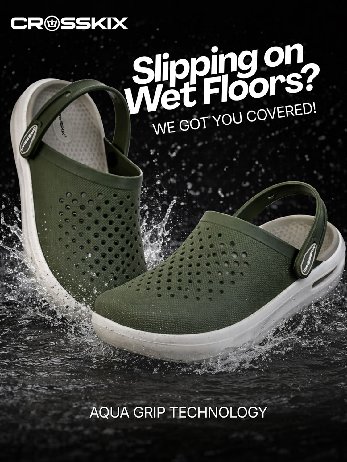 Image of Crosskix AeroComfort 2.0 Men's Lightweight Sport Clogs,Breathable EVA with Arch Support Men Clogs