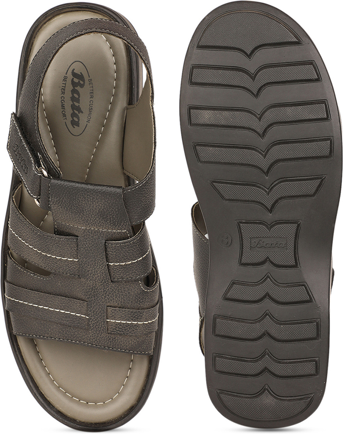 Image of Bata Men Casual Sandal (Black, 9)