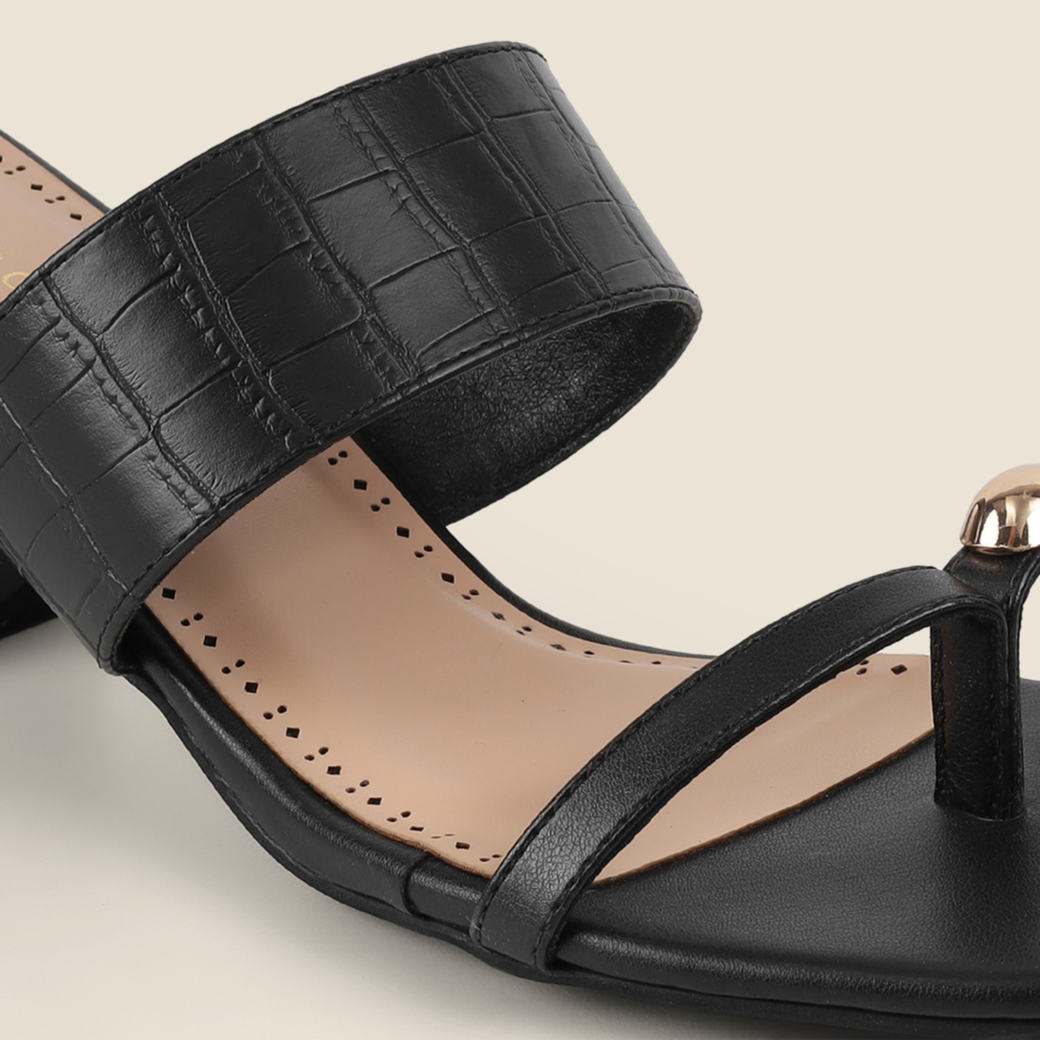 Image of METRO Women Heels Sandal (Black, 5)