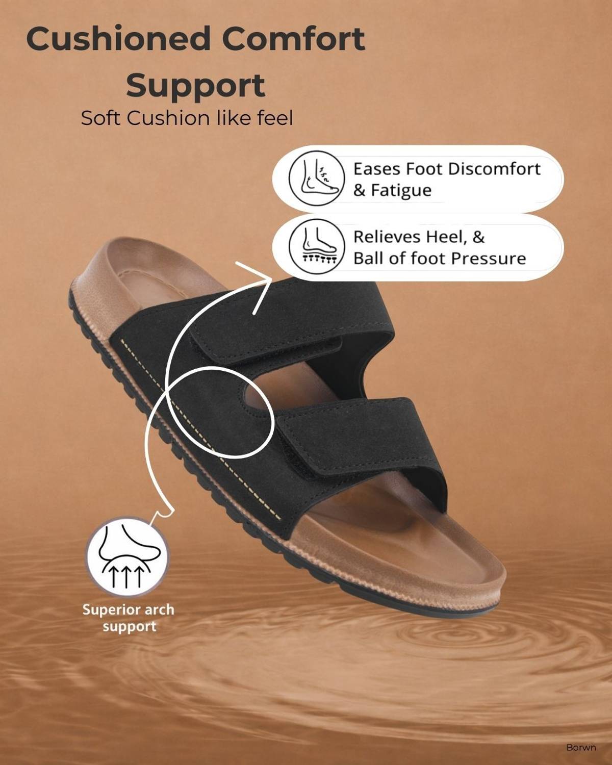 Solepro Men Brown Slippers - Image 3