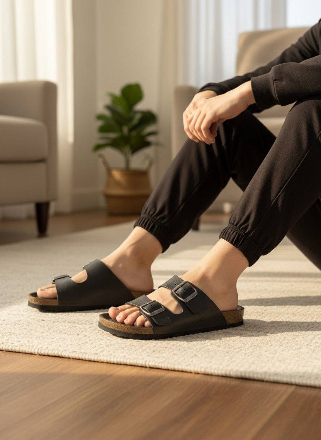 GLB Men Black Sandals - Image 5