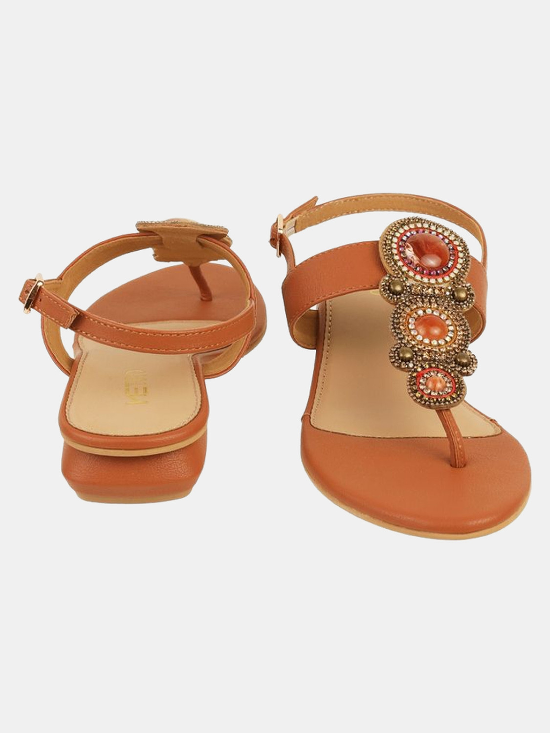 Image of METRO EmbellishedT-StrapBlock Women Casual